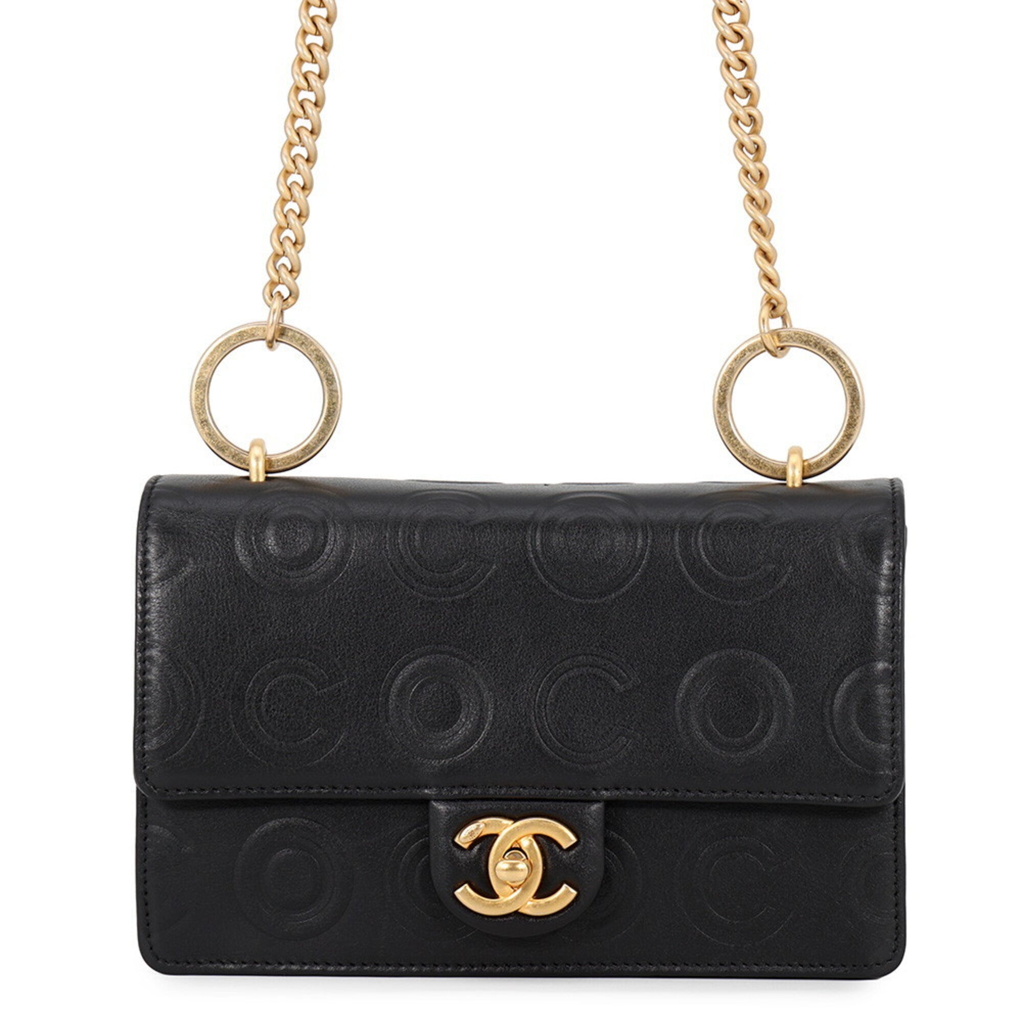 Chanel Black Leather Shoulder Bag (Pre-Owned)