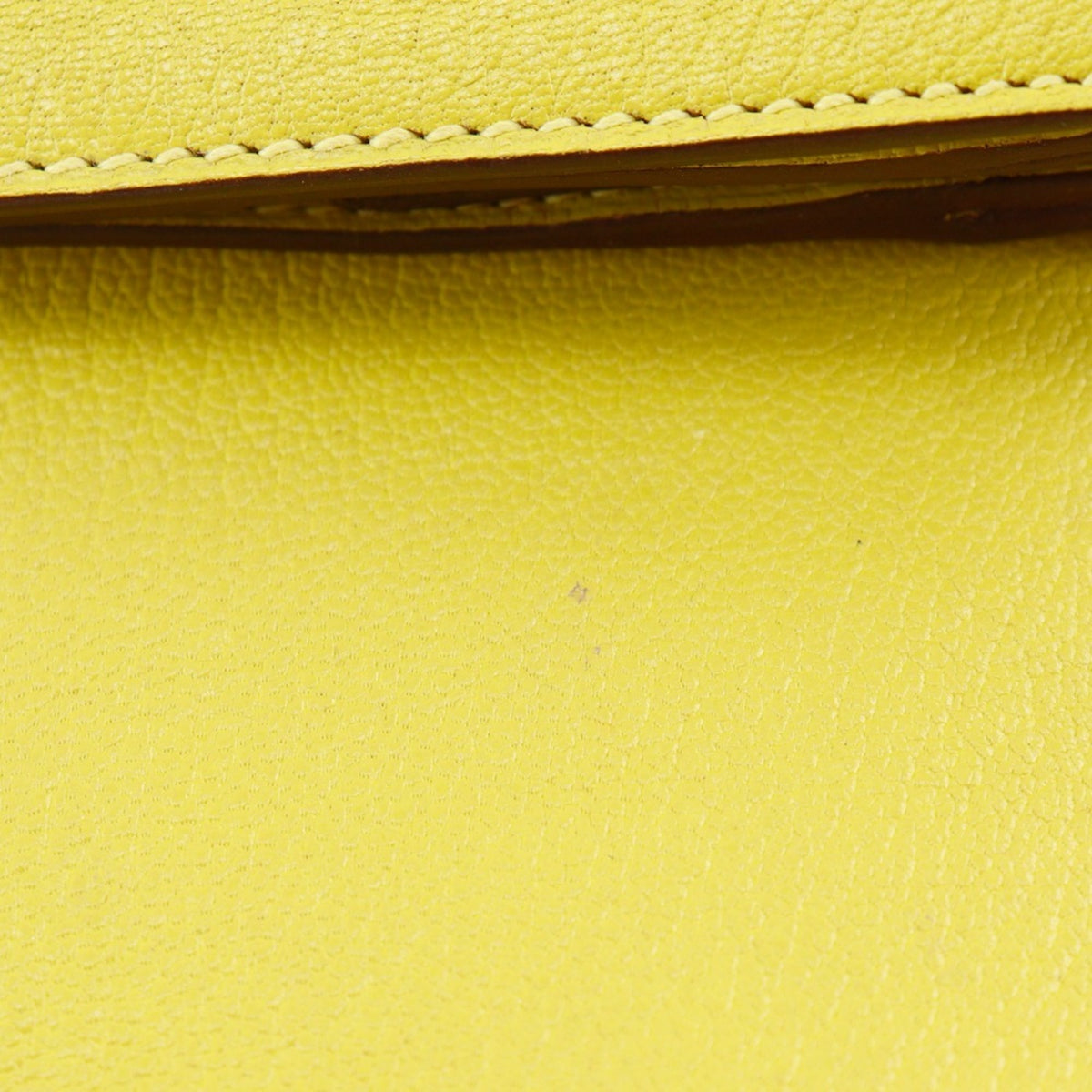 Hermes Yellow Chevre Leather Clutch Bag (Pre-Owned)