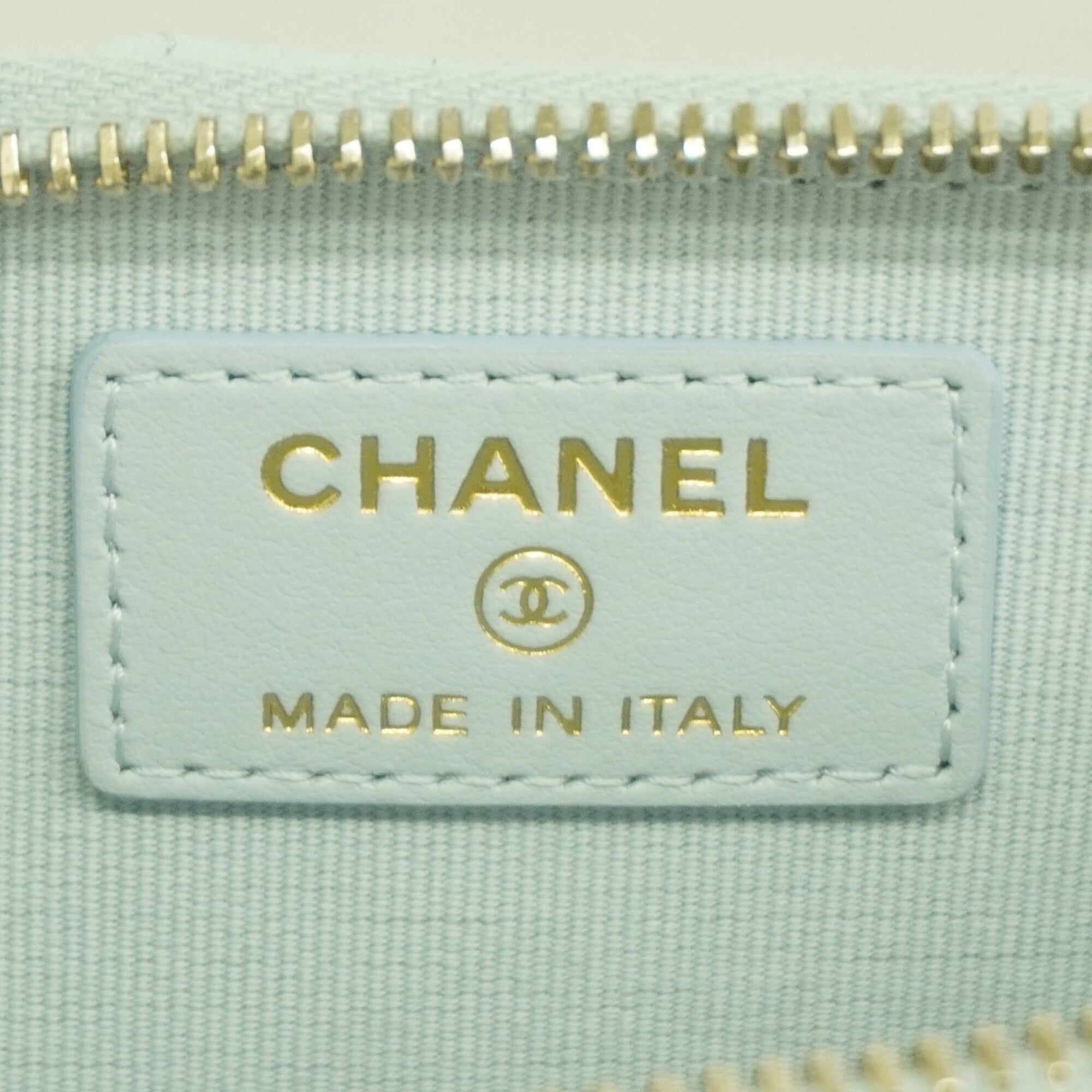 Chanel Light Blue Grained Calfskin Coin Purse/Coin Case (Pre-Owned)
