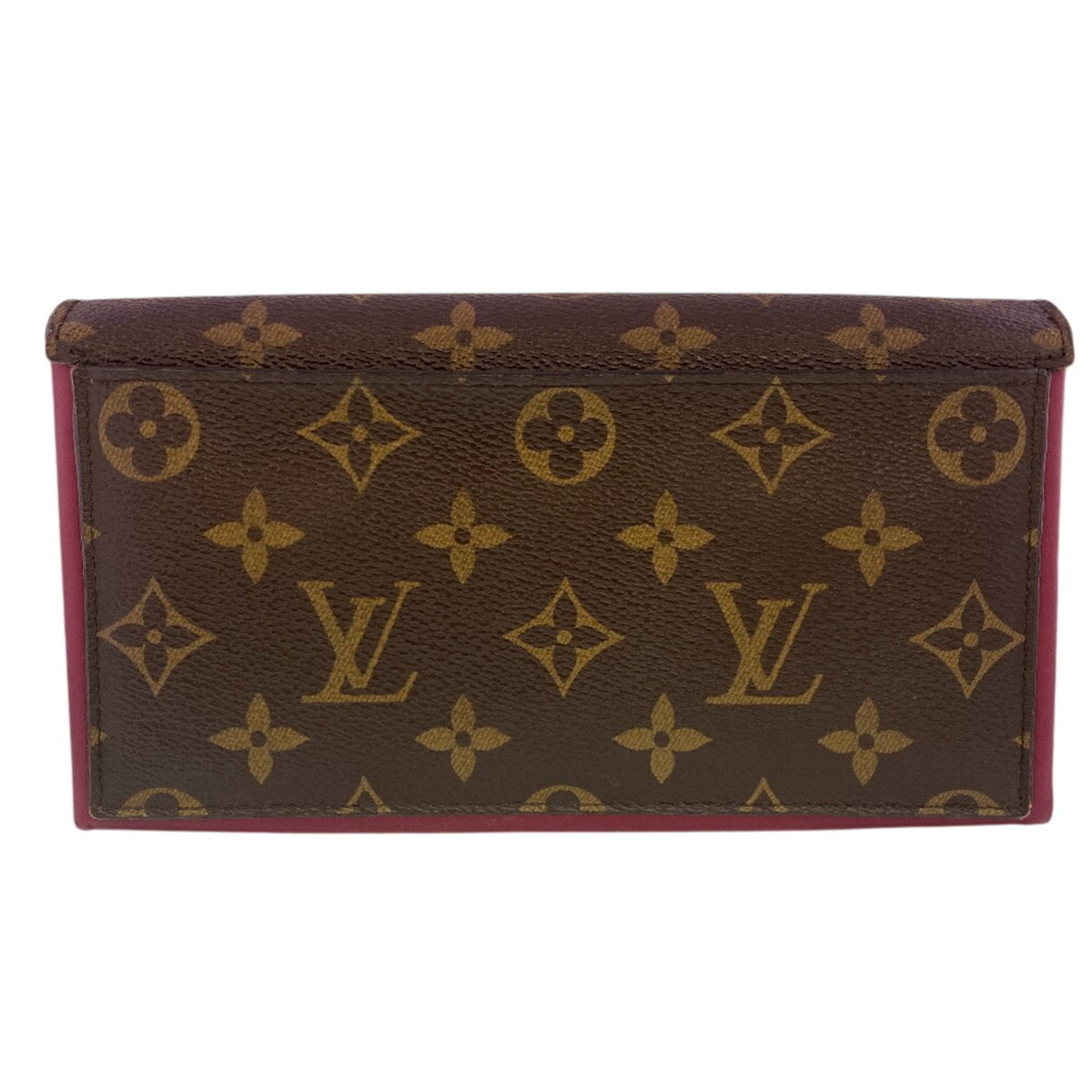 Louis Vuitton Monogram Brown Leather Long Wallet (Bi-Fold) (Pre-Owned)