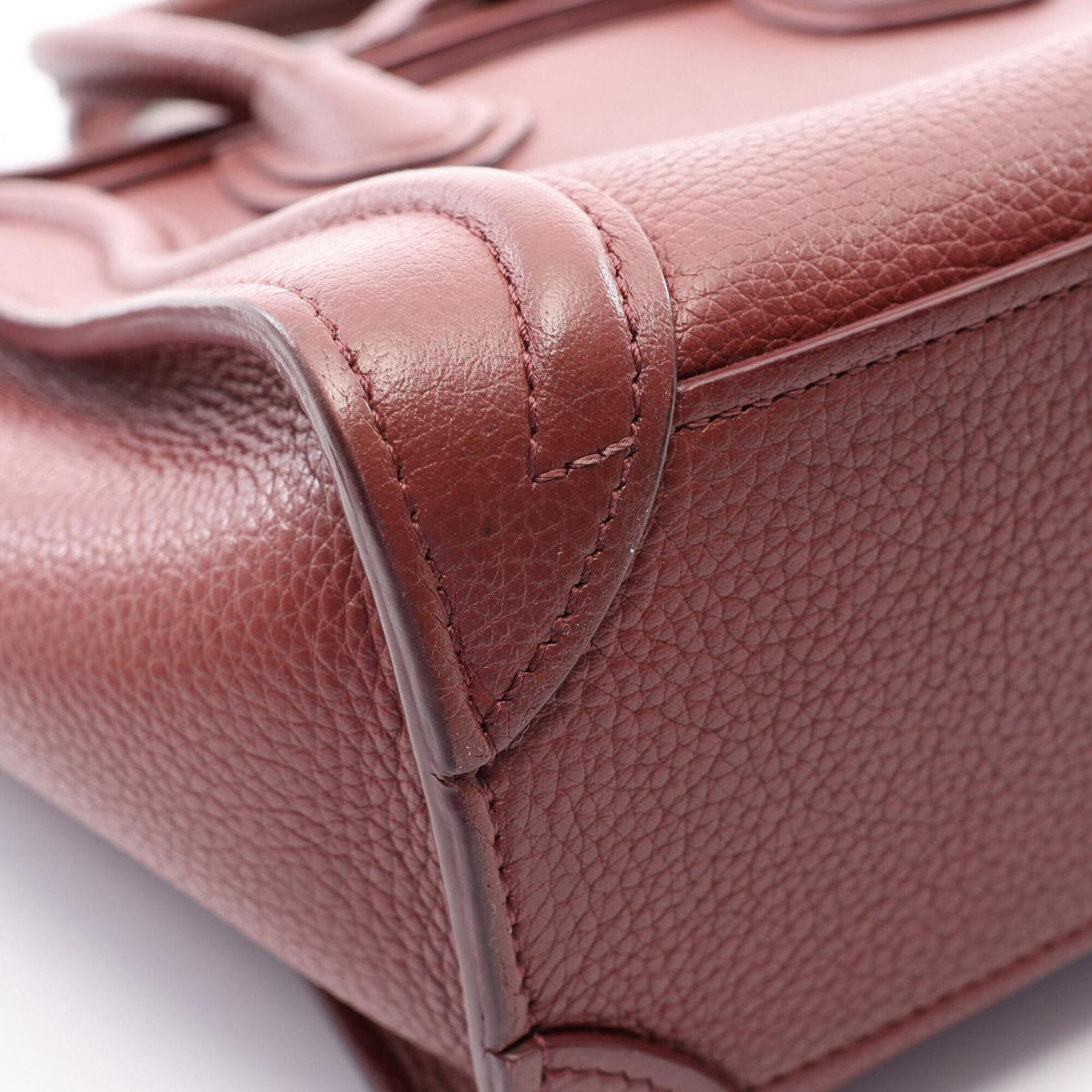 Celine Bordeaux Leather Handbag (Pre-Owned)