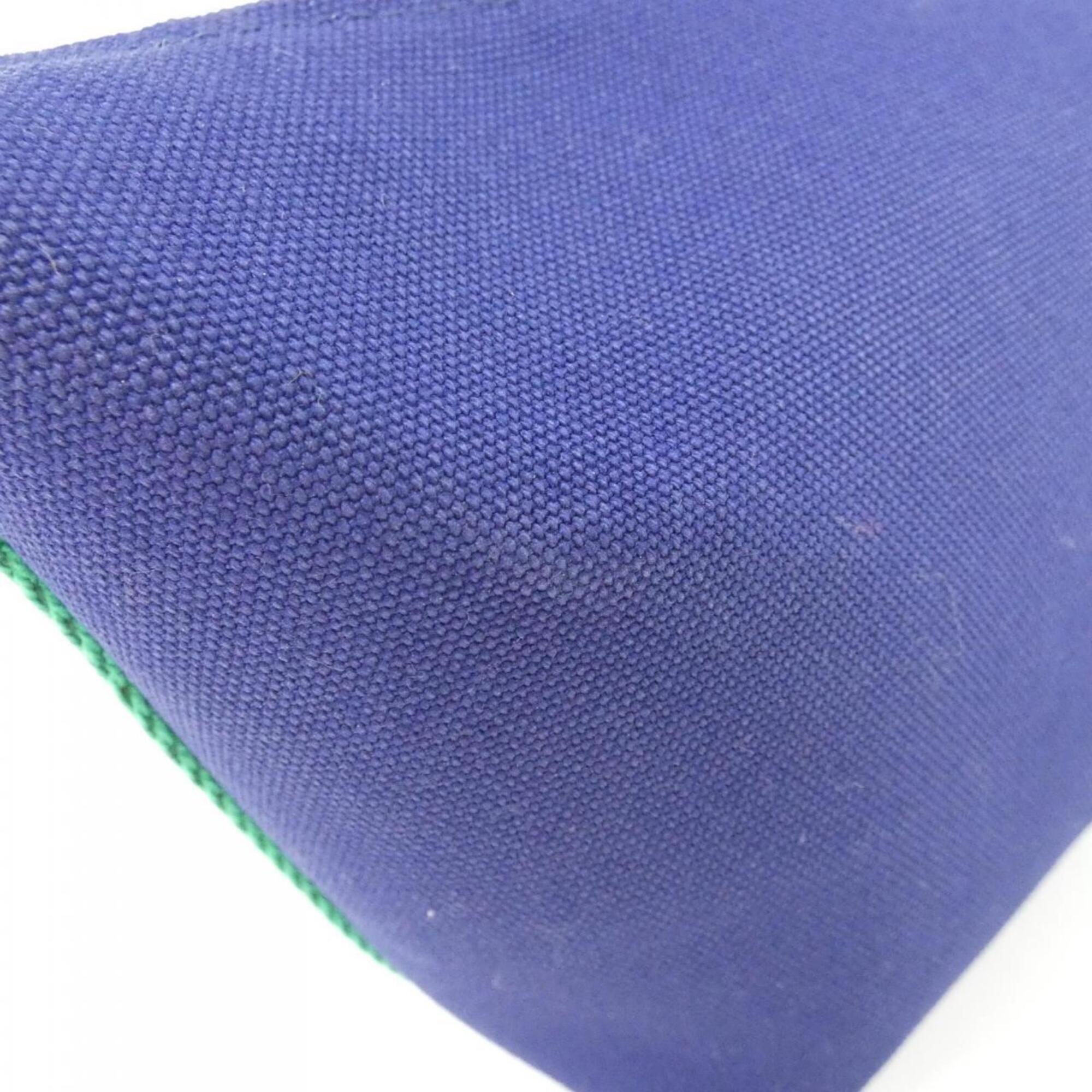 Hermes Marine Blue Canvas Handbag Pouch (Pre-Owned)