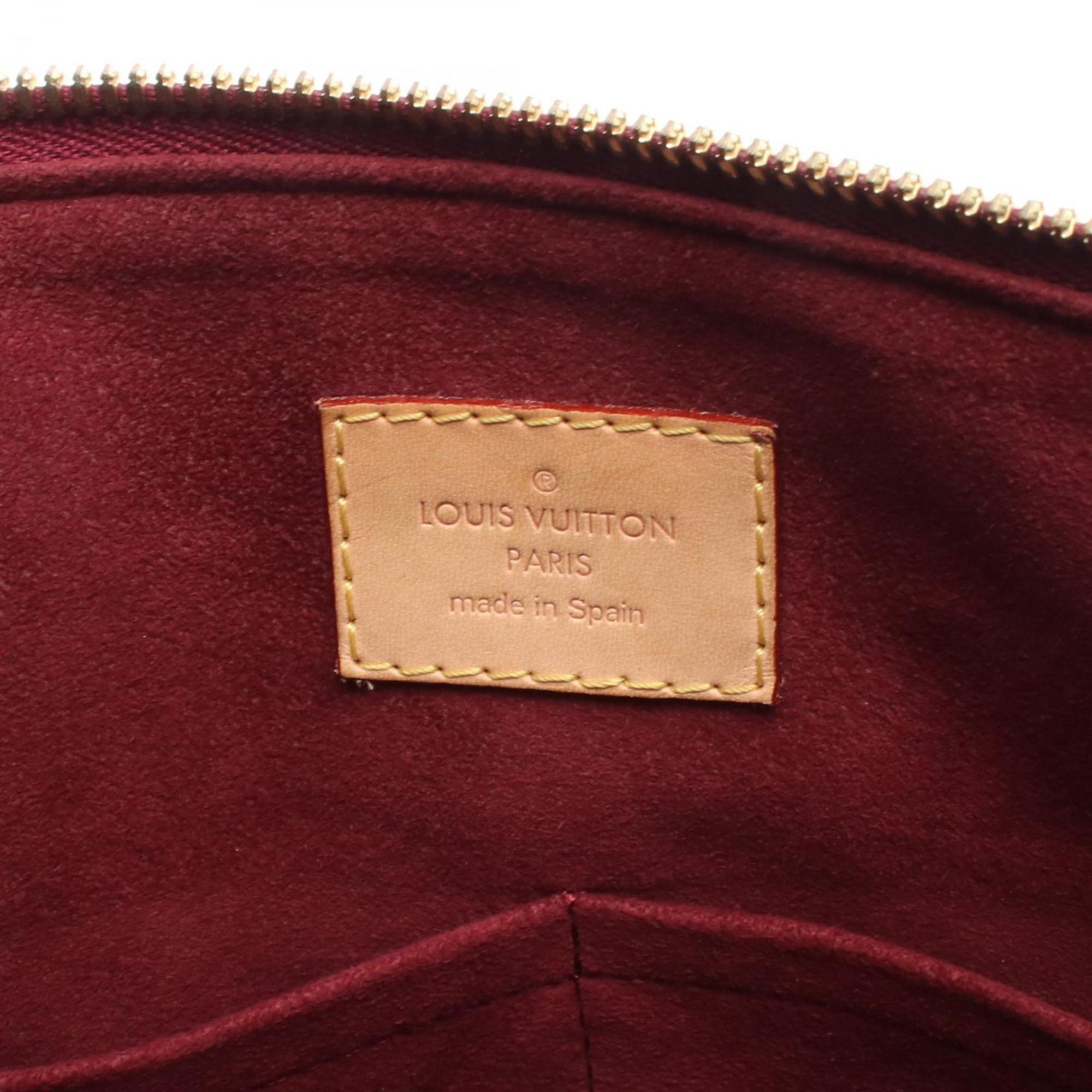 Louis Vuitton Aurore Bordeaux Brown Coated Canvas Leather Handbag (Pre-Owned)