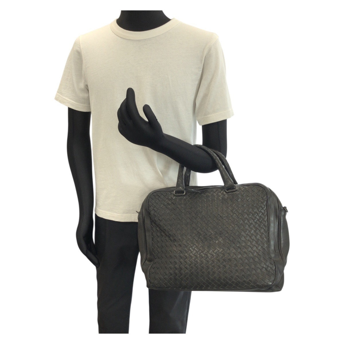Bottega Veneta Black Leather Briefcase (Pre-Owned)