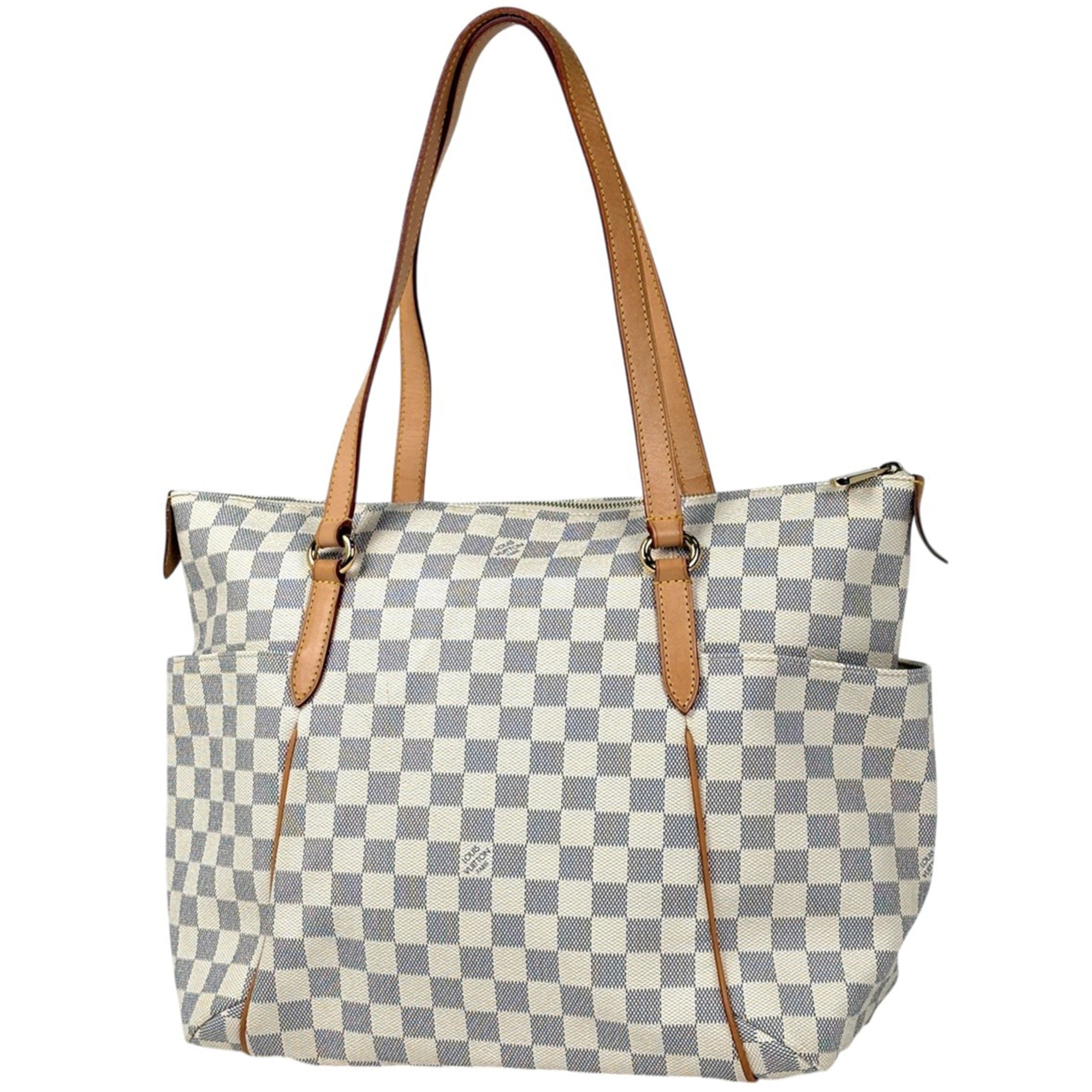Louis Vuitton Damier Azur White Damier Azur Shoulder Bag Tote Bag (Pre-Owned)