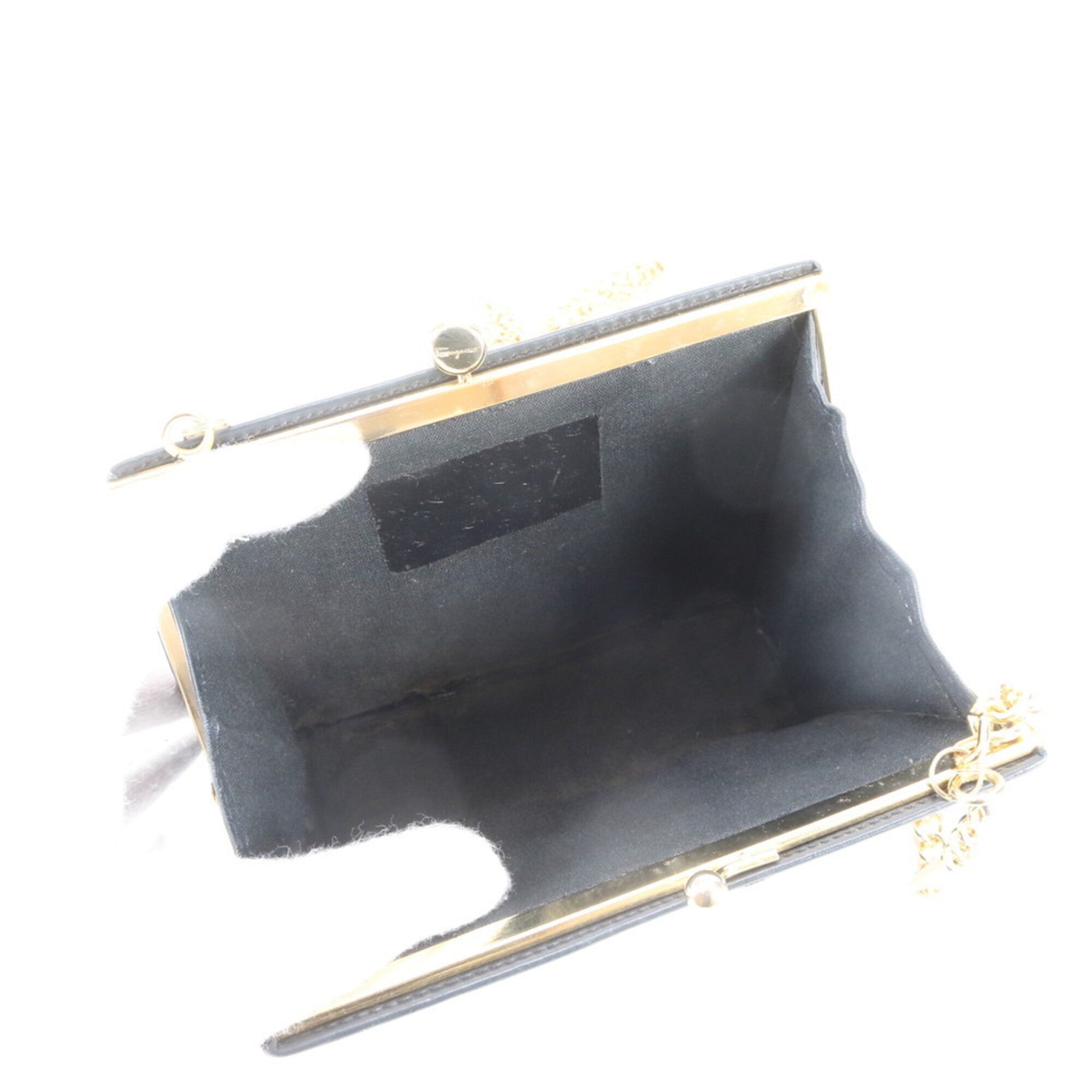 Salvatore Ferragamo Vara Navy Leather Shoulder Bag (Pre-Owned)