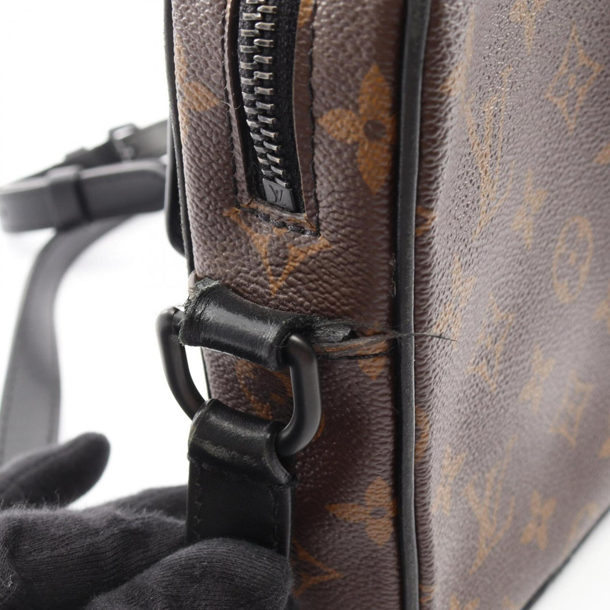 Louis Vuitton Black Brown Pvc Leather Handbag Shoulder Bag (Pre-Owned)