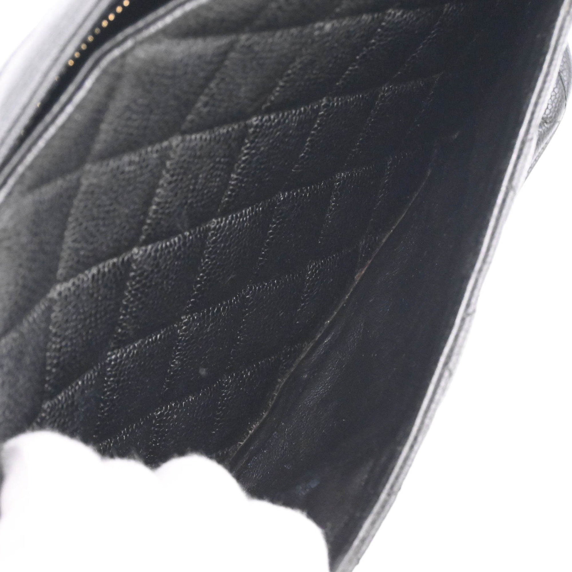 Chanel Black Grained Calfskin Handbag Tote Bag (Pre-Owned)