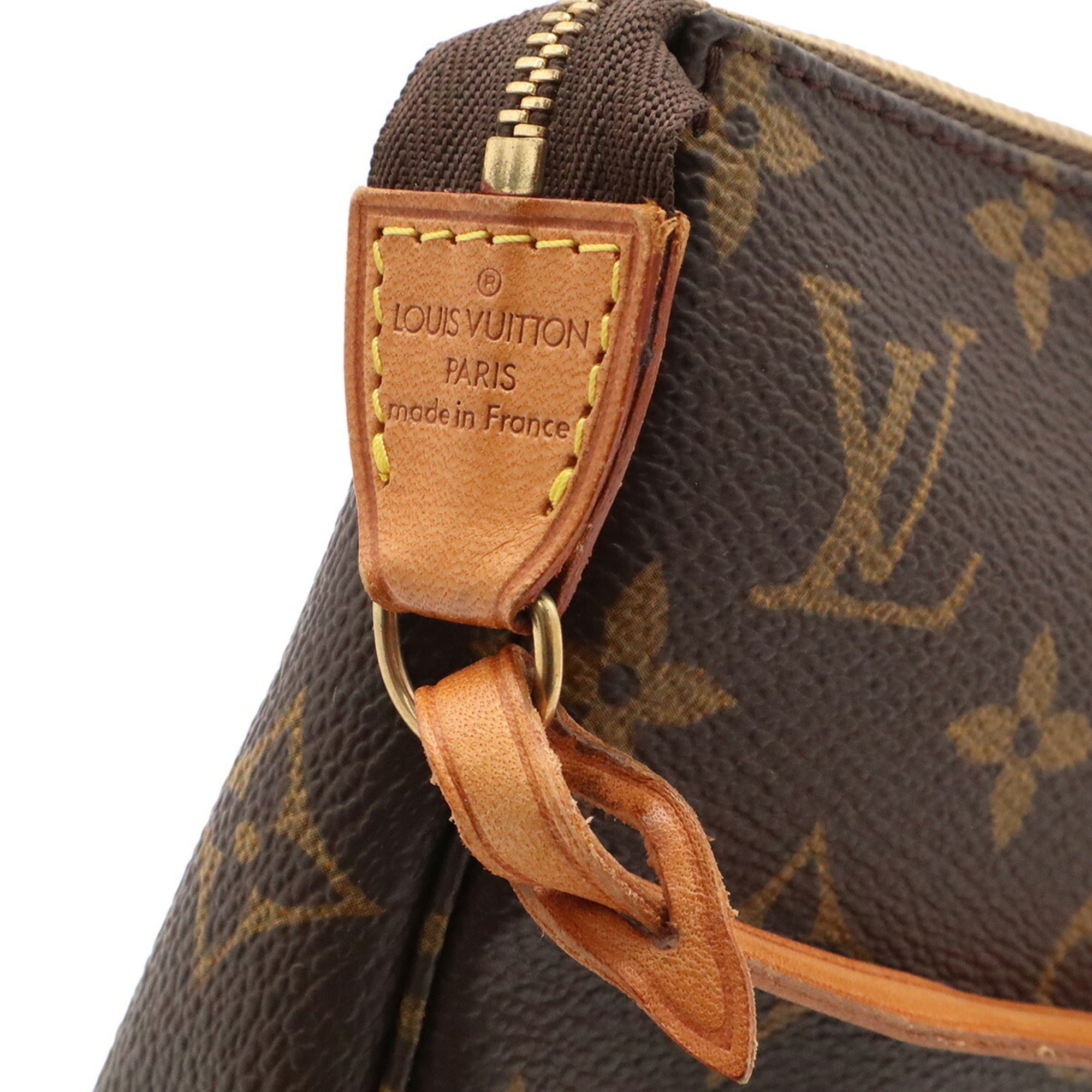 Louis Vuitton Brown Monogram Canvas Clutch Bag Pochette Pouch Shoulder Bag (Pre-Owned)