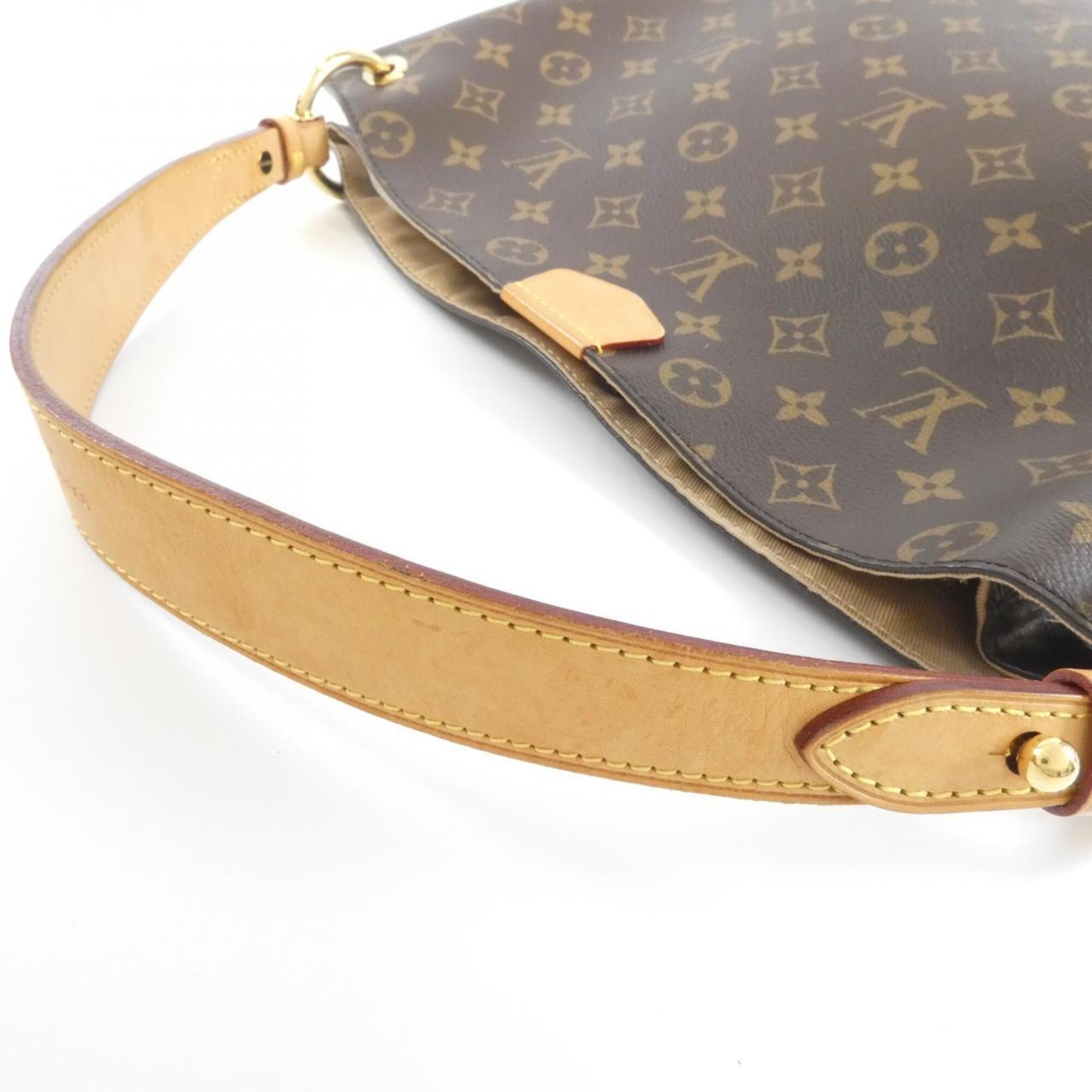 Louis Vuitton Monogram Beige Marron Coated Canvas Shoulder Bag (Pre-Owned)