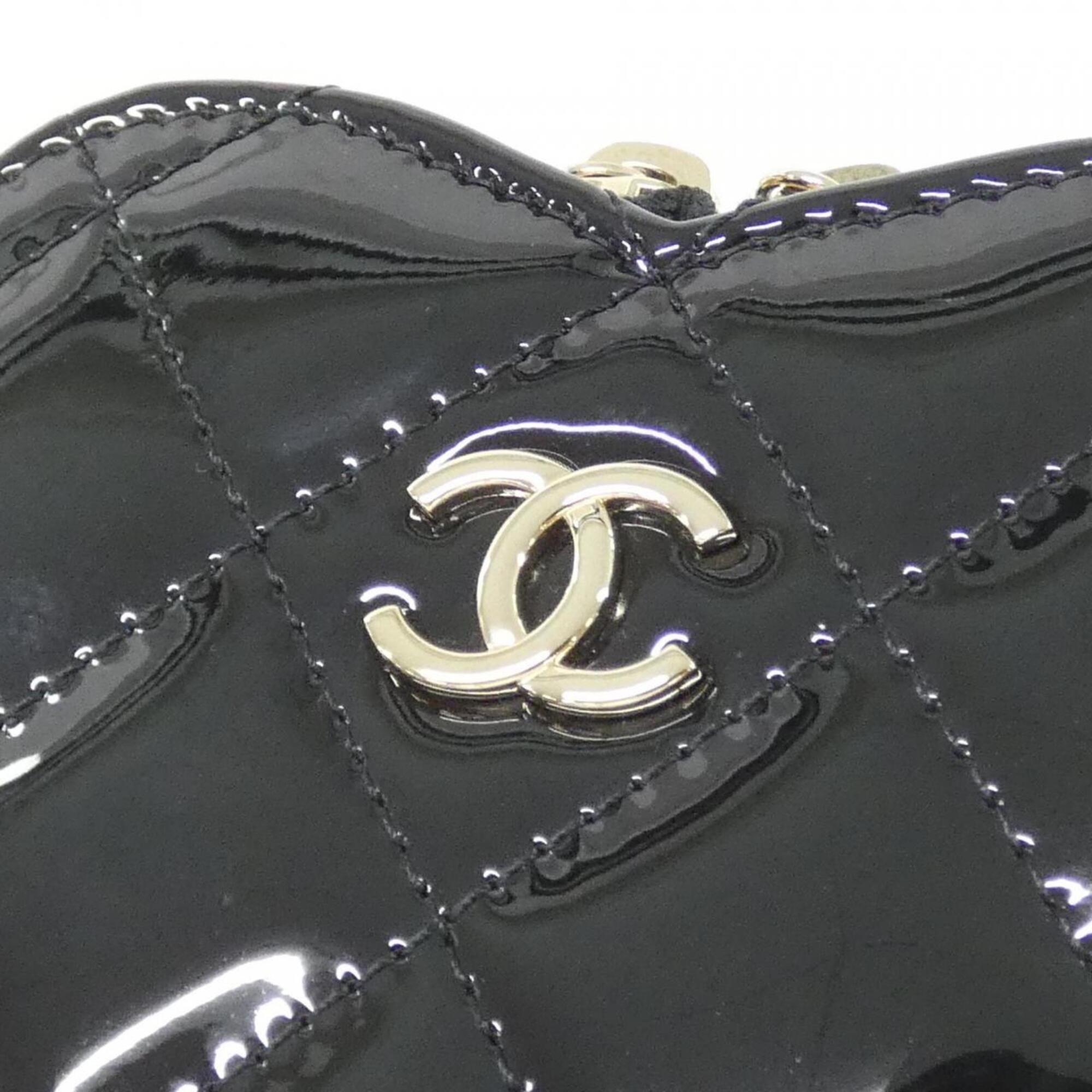 Chanel Black Leather Coin Purse/Coin Case (Pre-Owned)