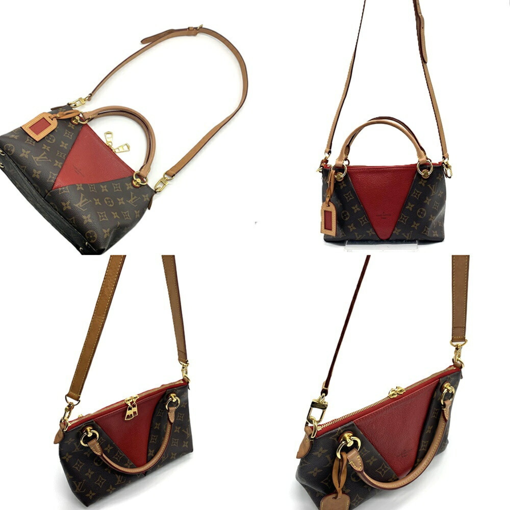 Louis Vuitton Brown Cerise Monogram Red Color Monogram Leather Handbag (Pre-Owned)