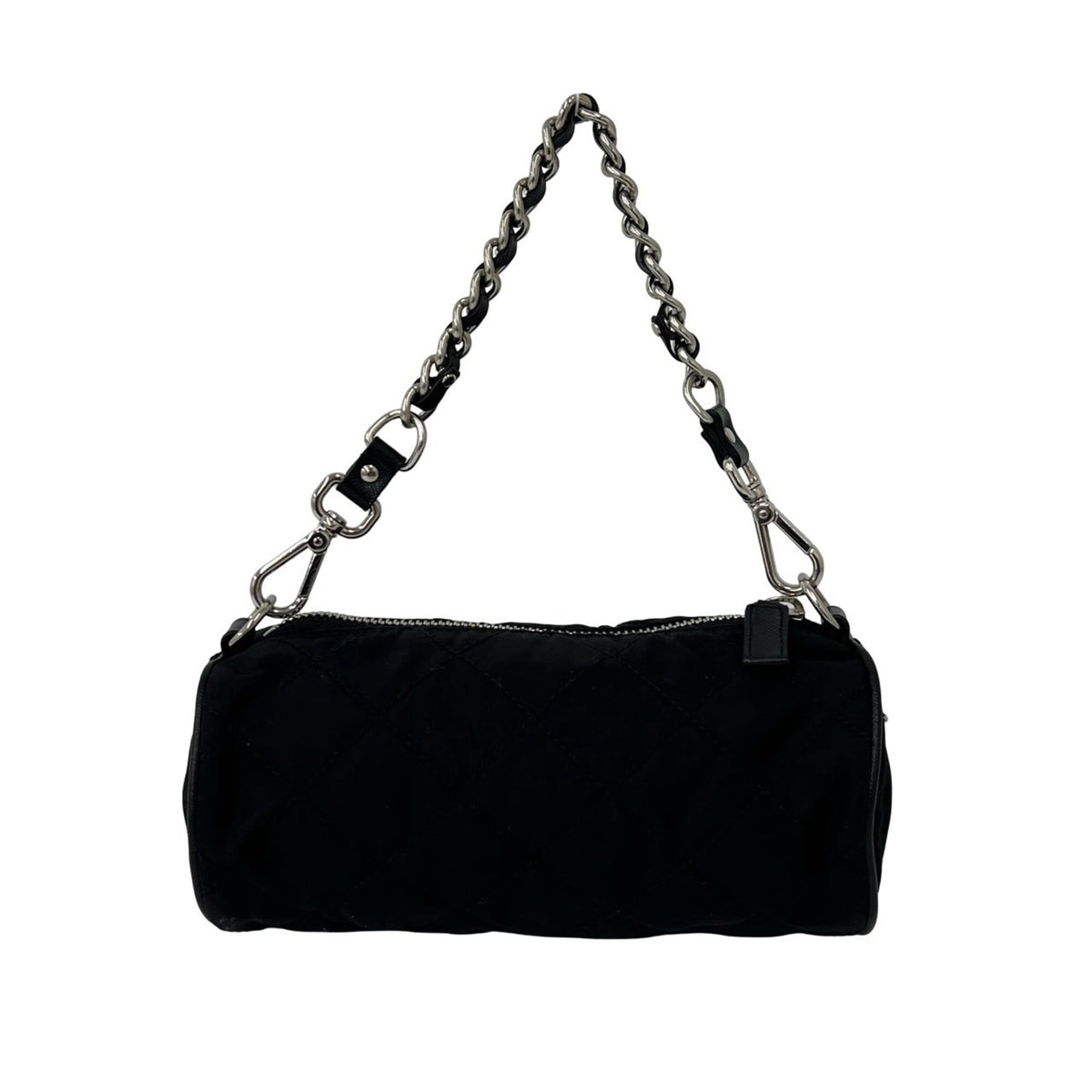 Prada Black Nylon Leather Handbag Pouch (Pre-Owned)