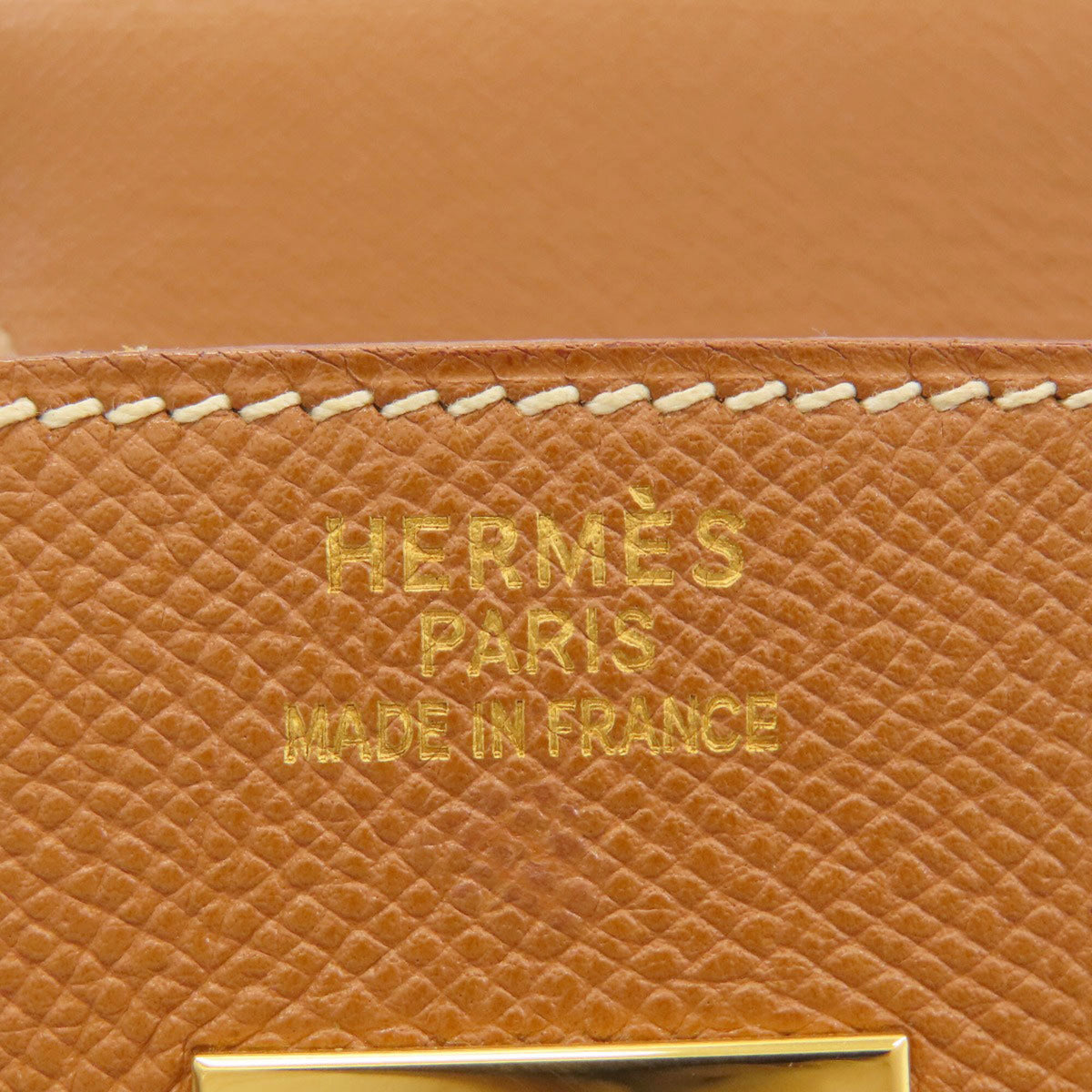 Hermes Gold Courchevel Leather Handbag (Pre-Owned)