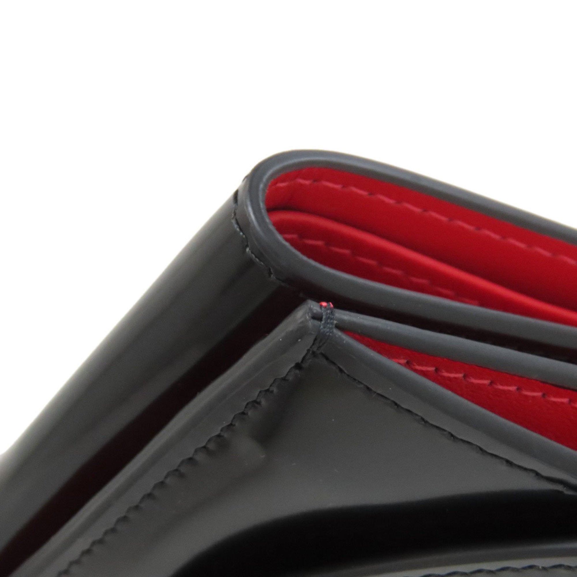 Christian Louboutin Black Patent Leather Wallet (Tri-Fold) (Pre-Owned)