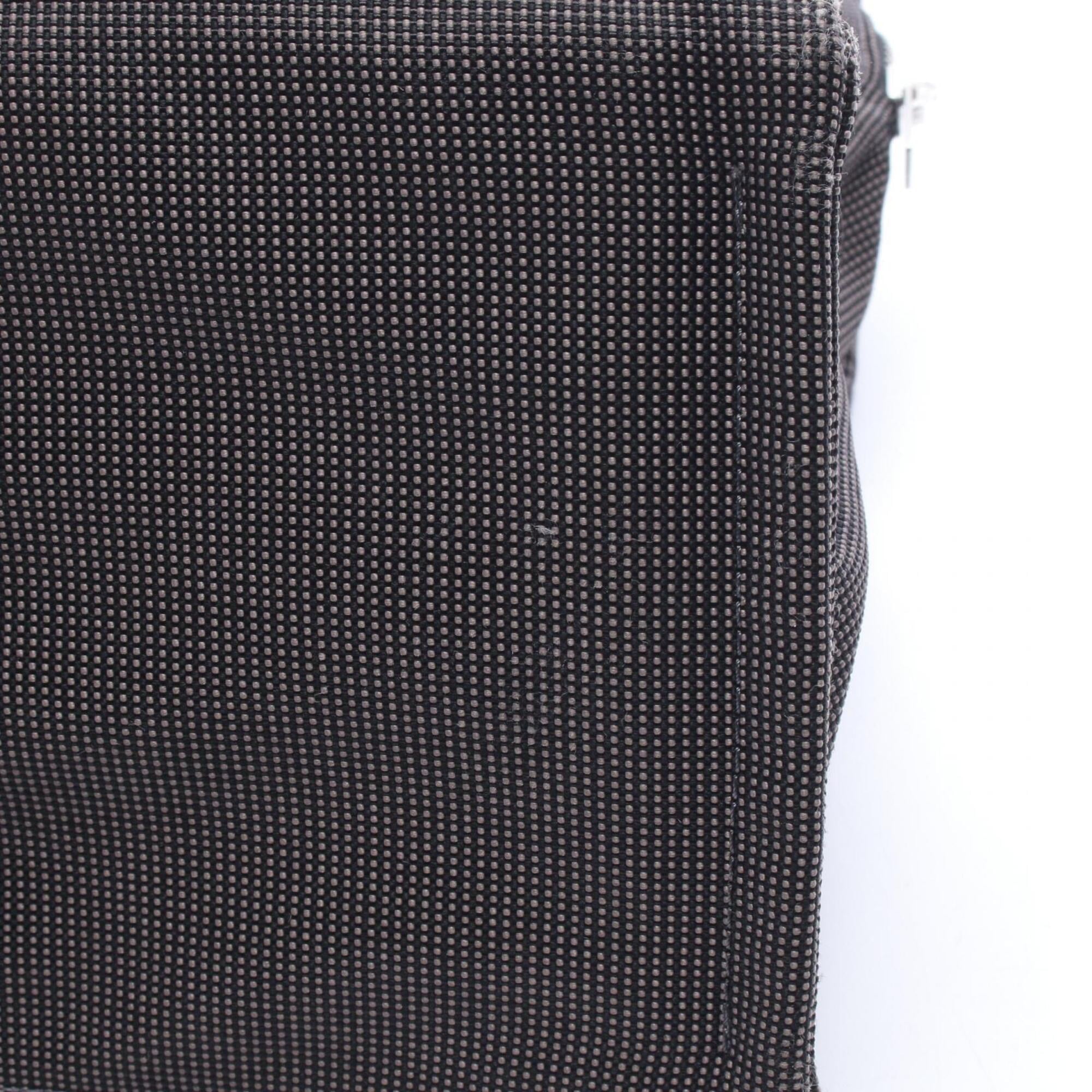 Hermes Gray Canvas Handbag Tote Bag (Pre-Owned)