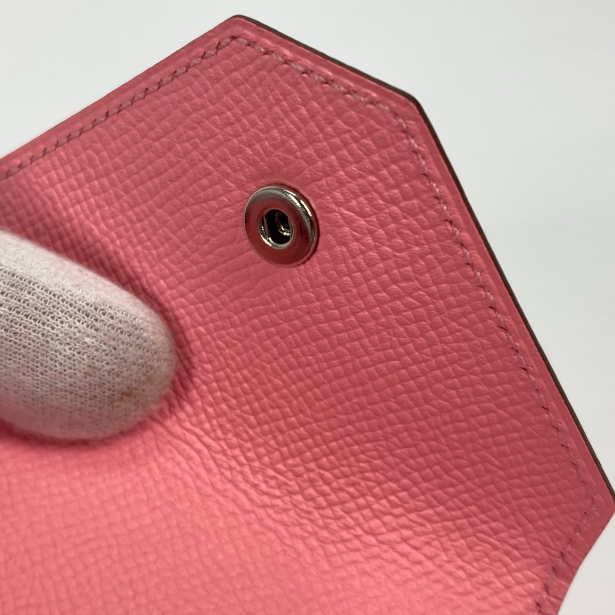 Hermes Pink Rose Confetti Epsom Leather Coin Purse/Coin Case (Pre-Owned)