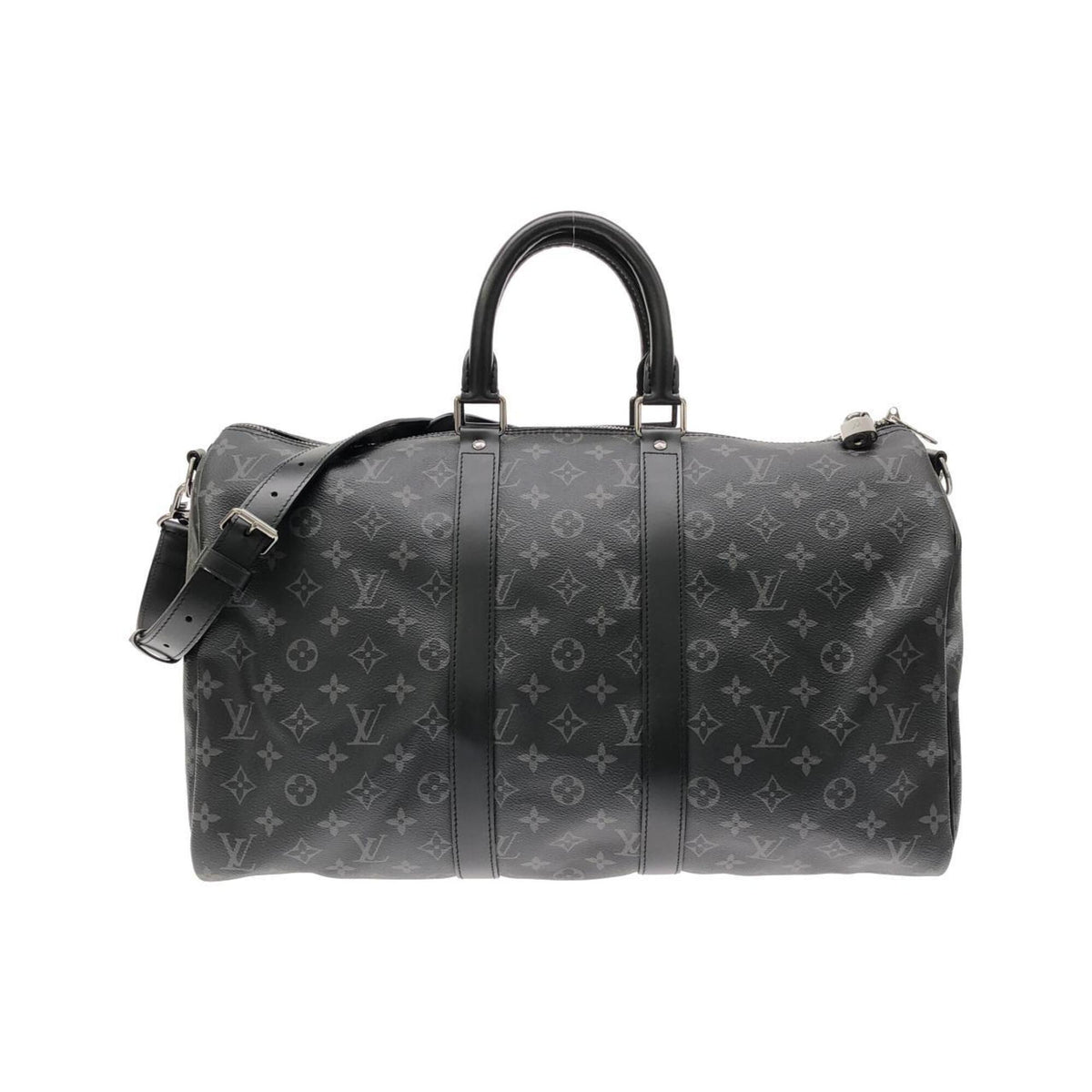 Louis Vuitton Black Monogram Eclipse Coated Canvas Boston Bag (Pre-Owned)