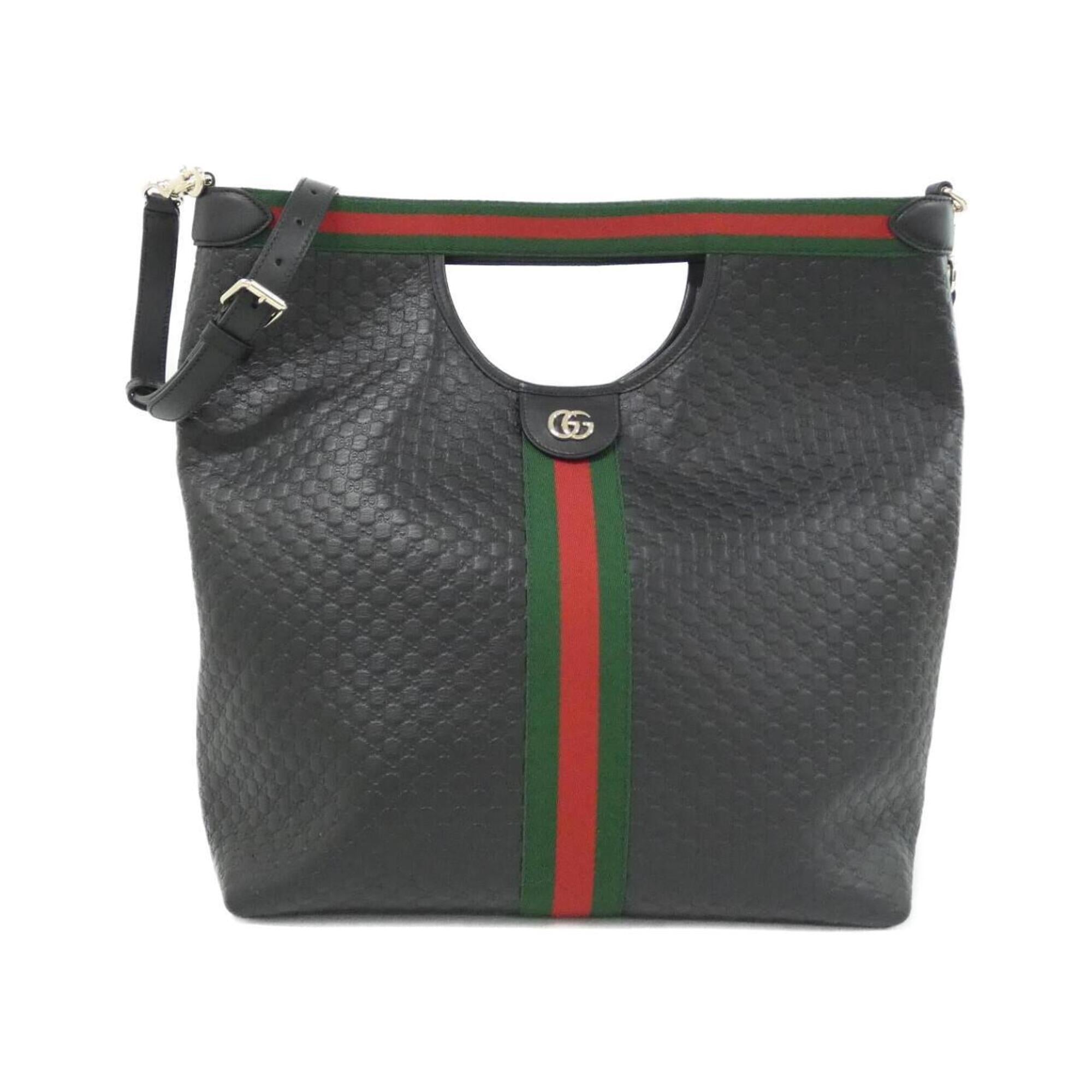 Gucci Ophidia Black Leather Handbag Pouch (Pre-Owned)