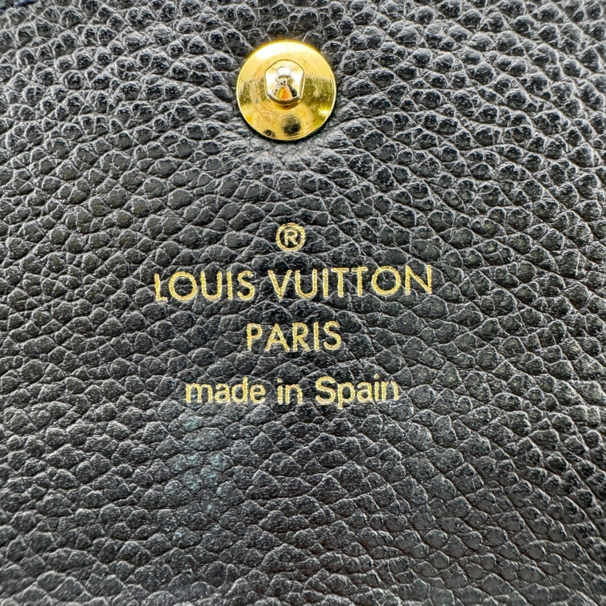 Louis Vuitton Monogram Empreinte Black Noir Leather Long Wallet (Bi-Fold) (Pre-Owned)