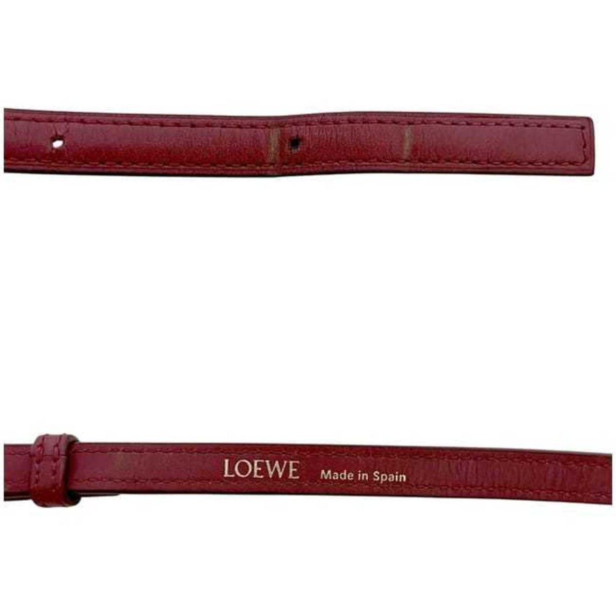 Loewe Red Color Leather Shoulder Bag (Pre-Owned)