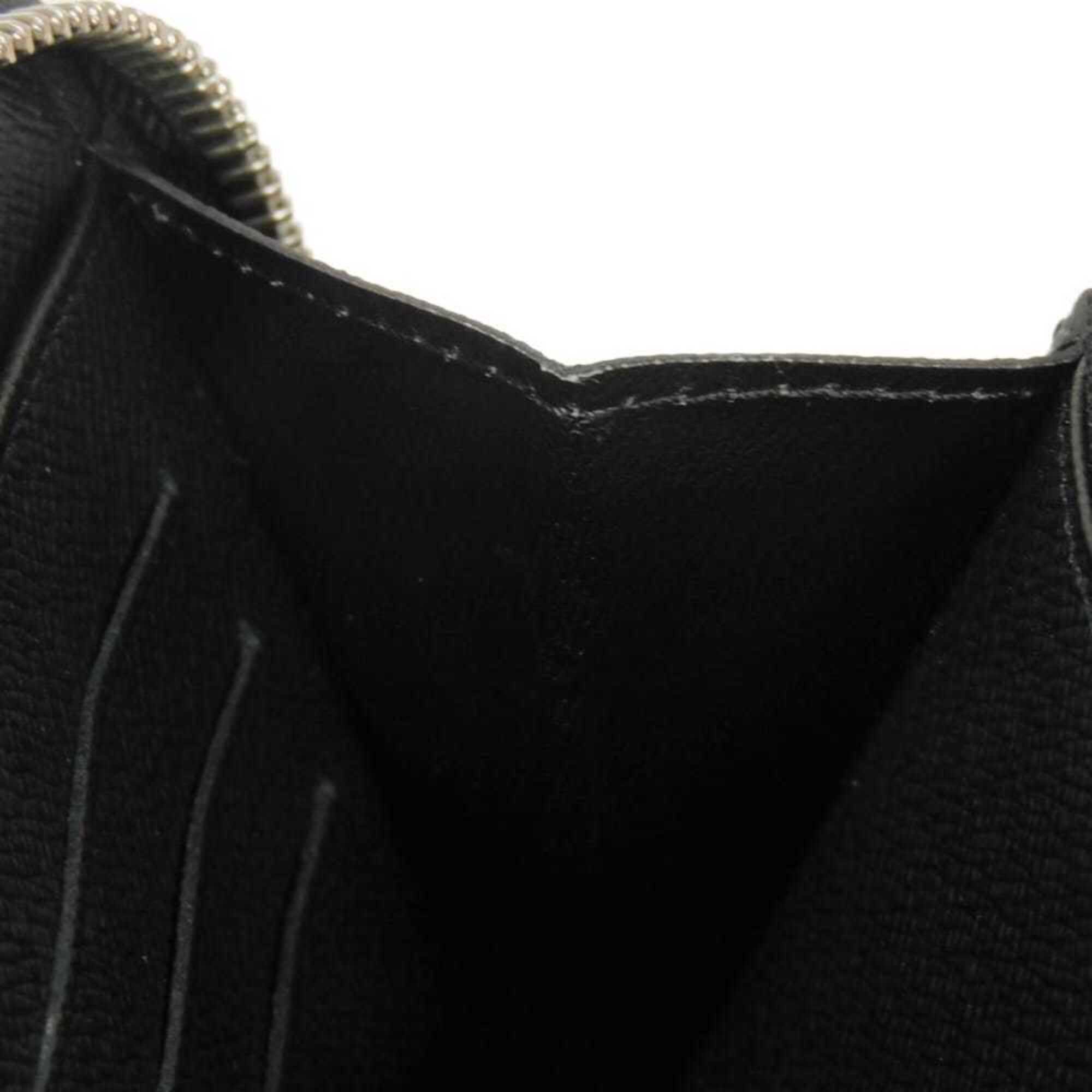 Louis Vuitton Taiga Black Noir Taiga Leather Leather Long Wallet (Bi-Fold) (Pre-Owned)