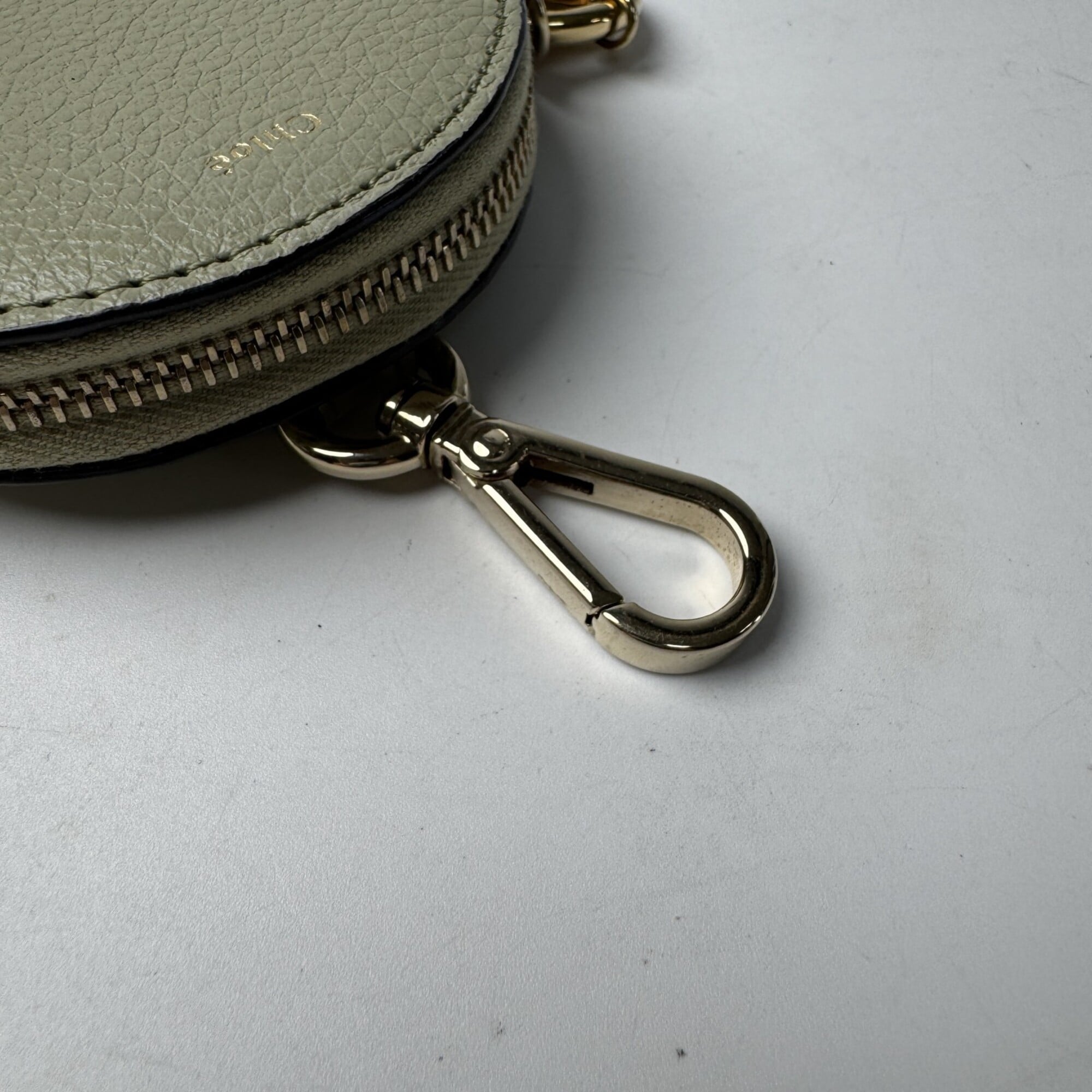 Chloé Green Leather Coin Purse/Coin Case (Pre-Owned)
