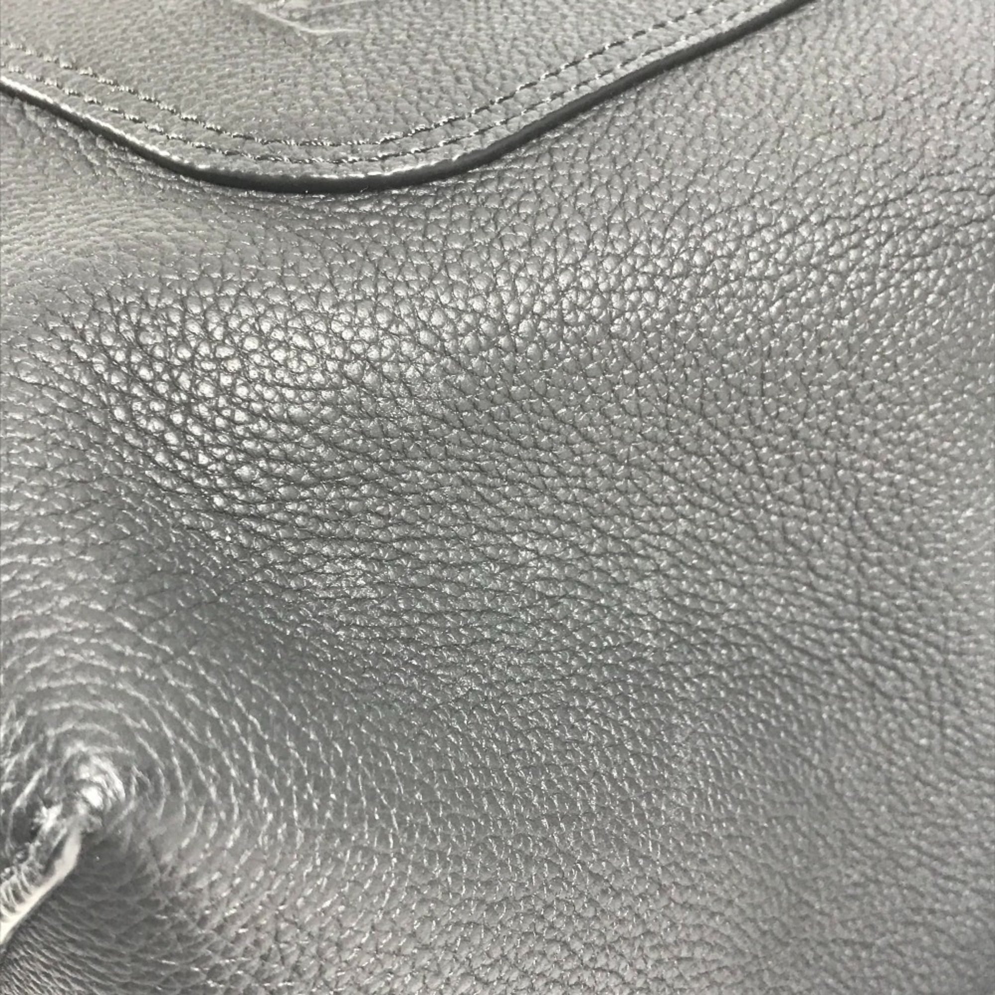 Louis Vuitton Black Noir Leather Backpack (Pre-Owned)