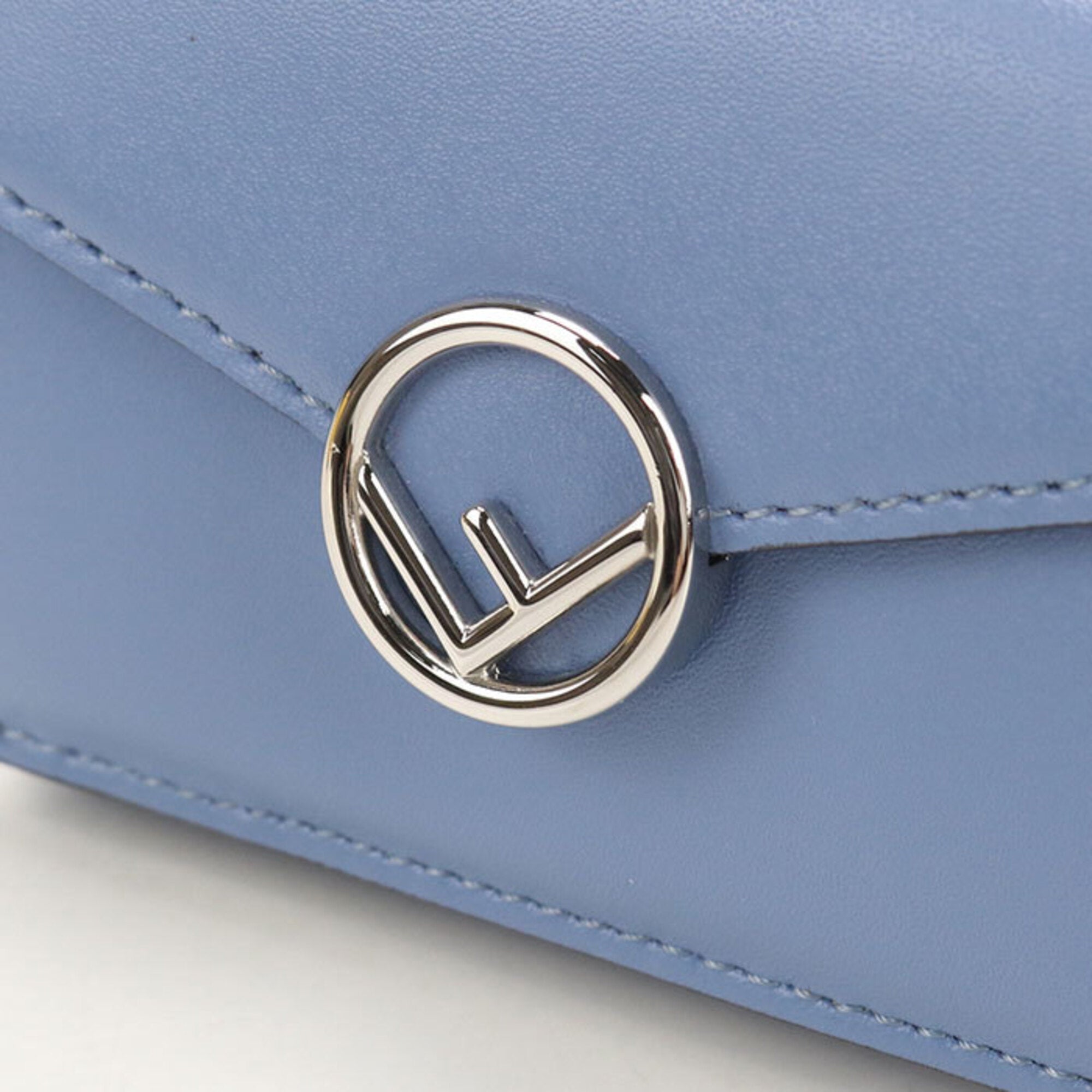 Fendi Blue Leather Wallet (Tri-Fold) (Pre-Owned)