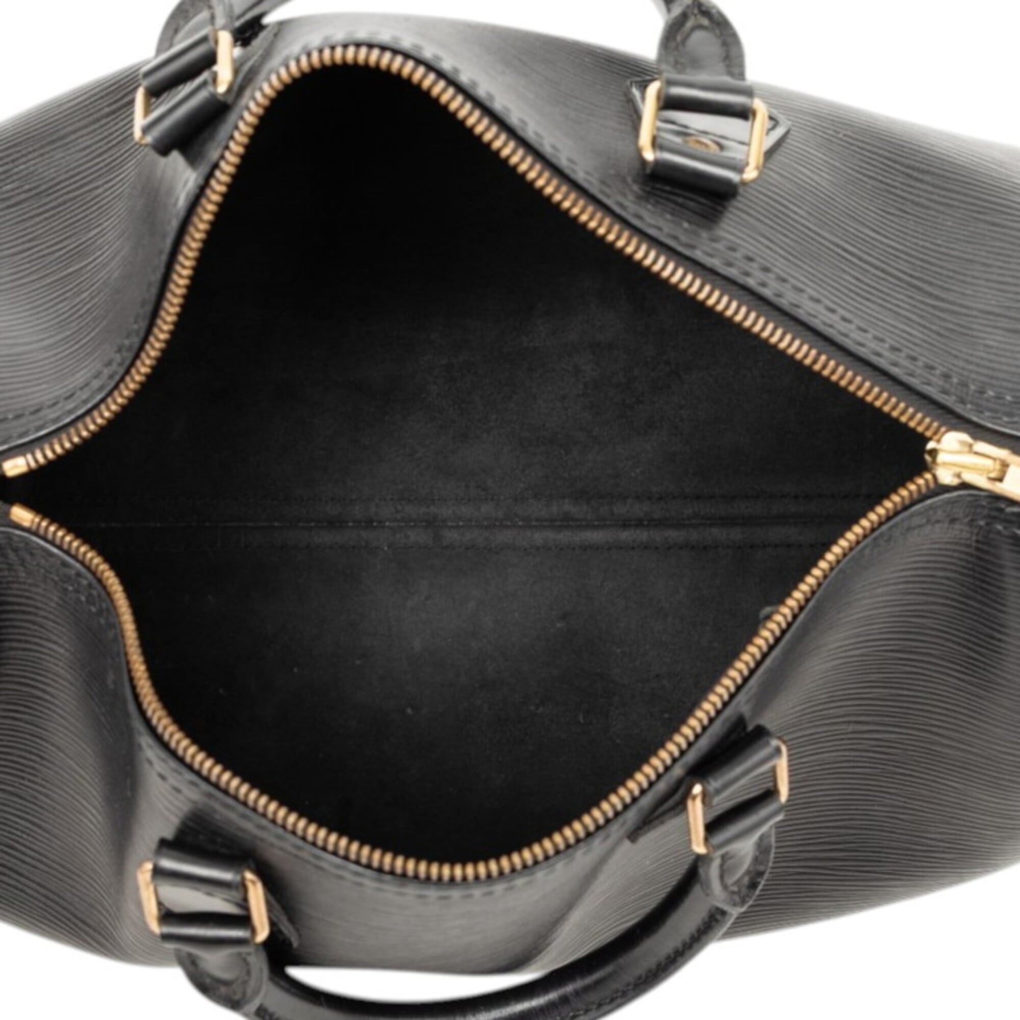 Louis Vuitton Black Noir Leather Boston Bag Handbag (Pre-Owned)