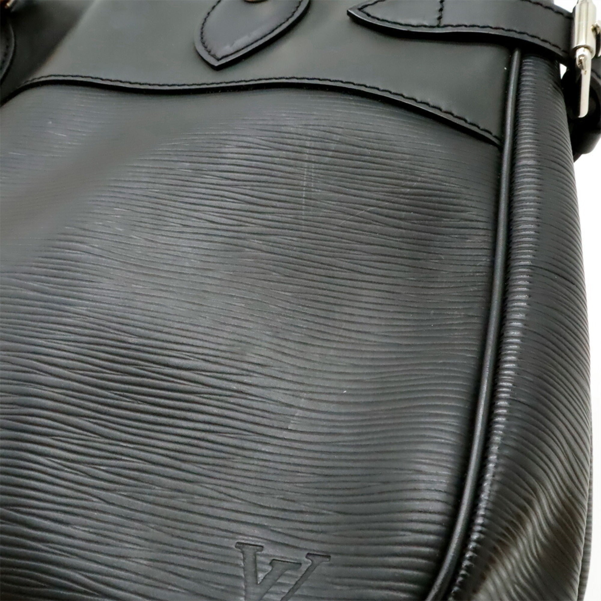 Louis Vuitton Noir Epi Leather Handbag Shoulder Bag Tote Bag (Pre-Owned)
