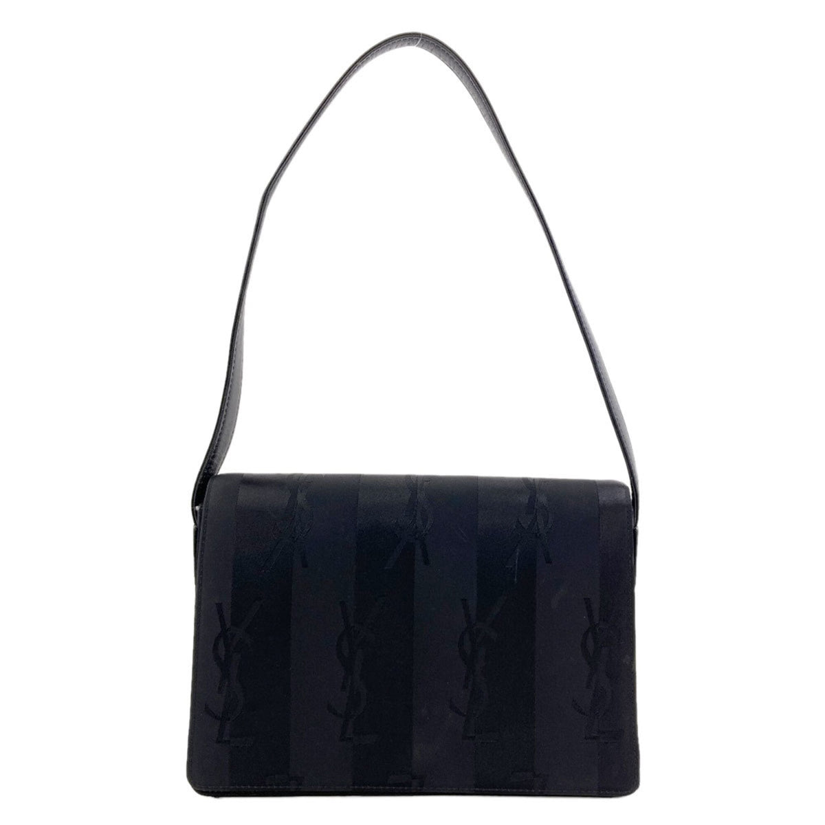 Yves Saint Laurent Black Nylon Canvas Leather Shoulder Bag (Pre-Owned)