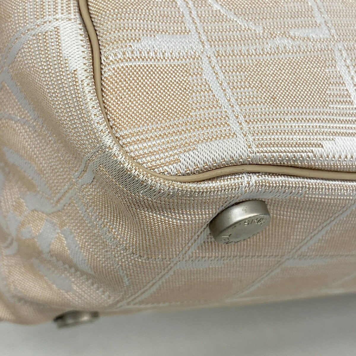 Chanel Beige Nylon Handbag (Pre-Owned)