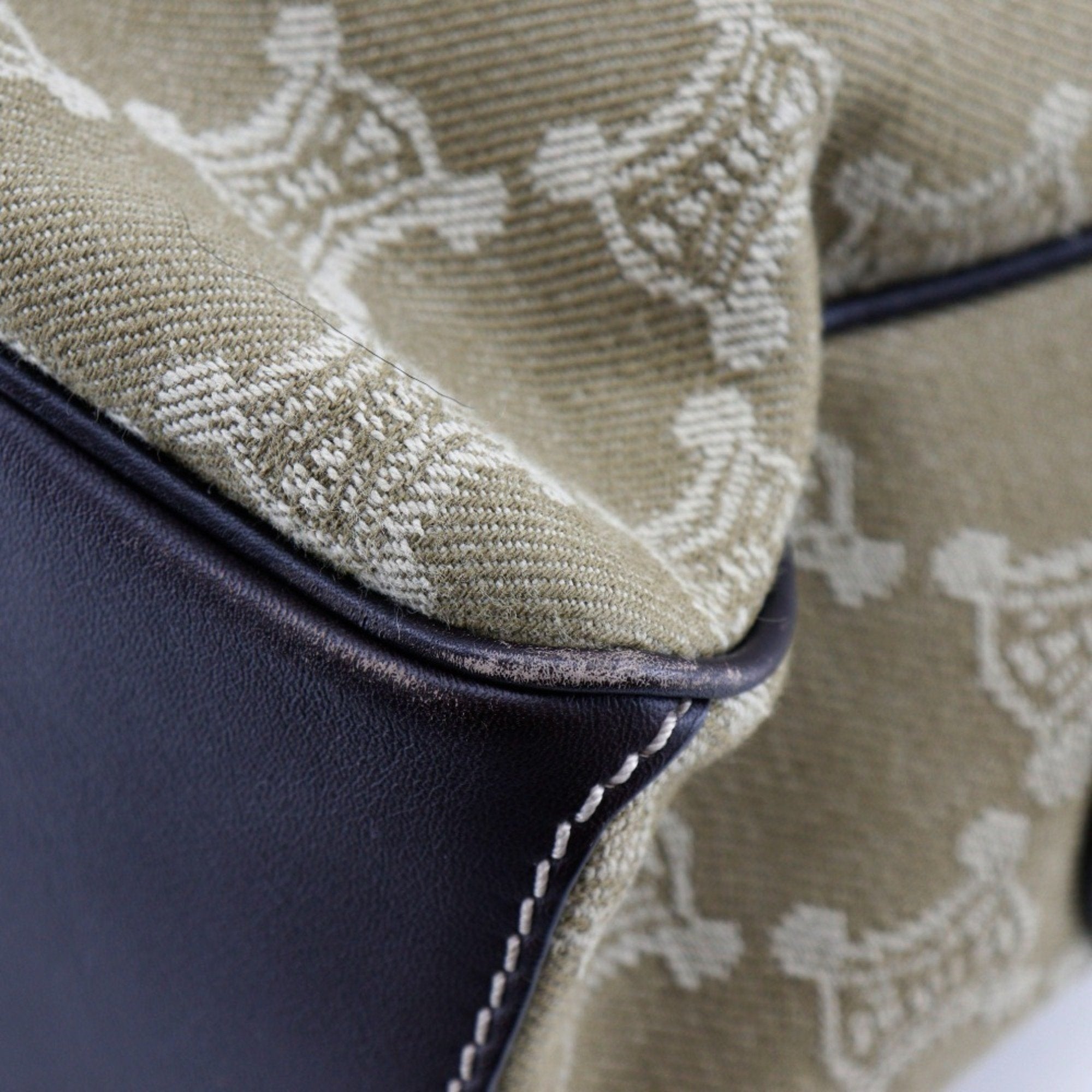 Celine Khaki Canvas Handbag (Pre-Owned)
