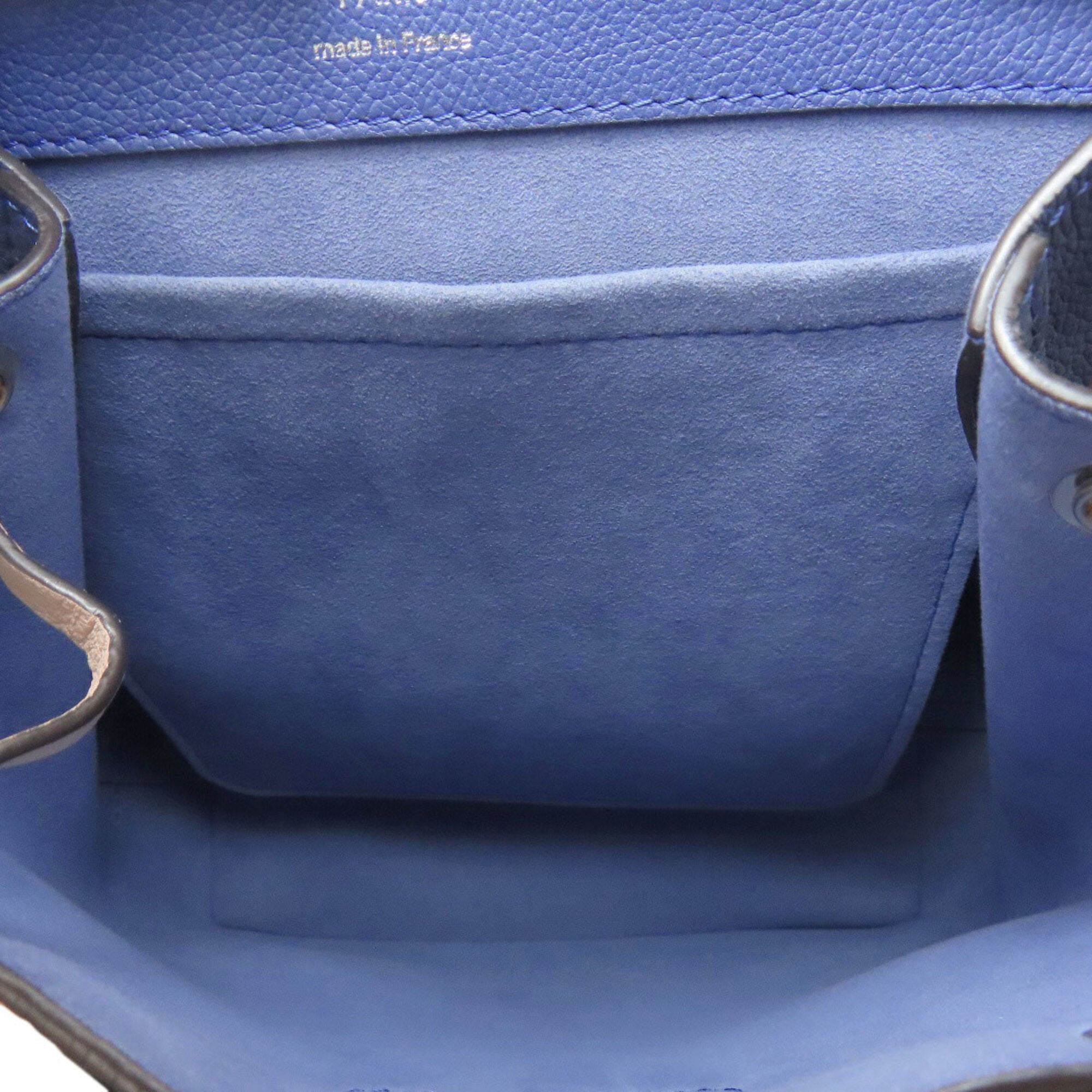 Louis Vuitton Beige Blue Leather Backpack (Pre-Owned)