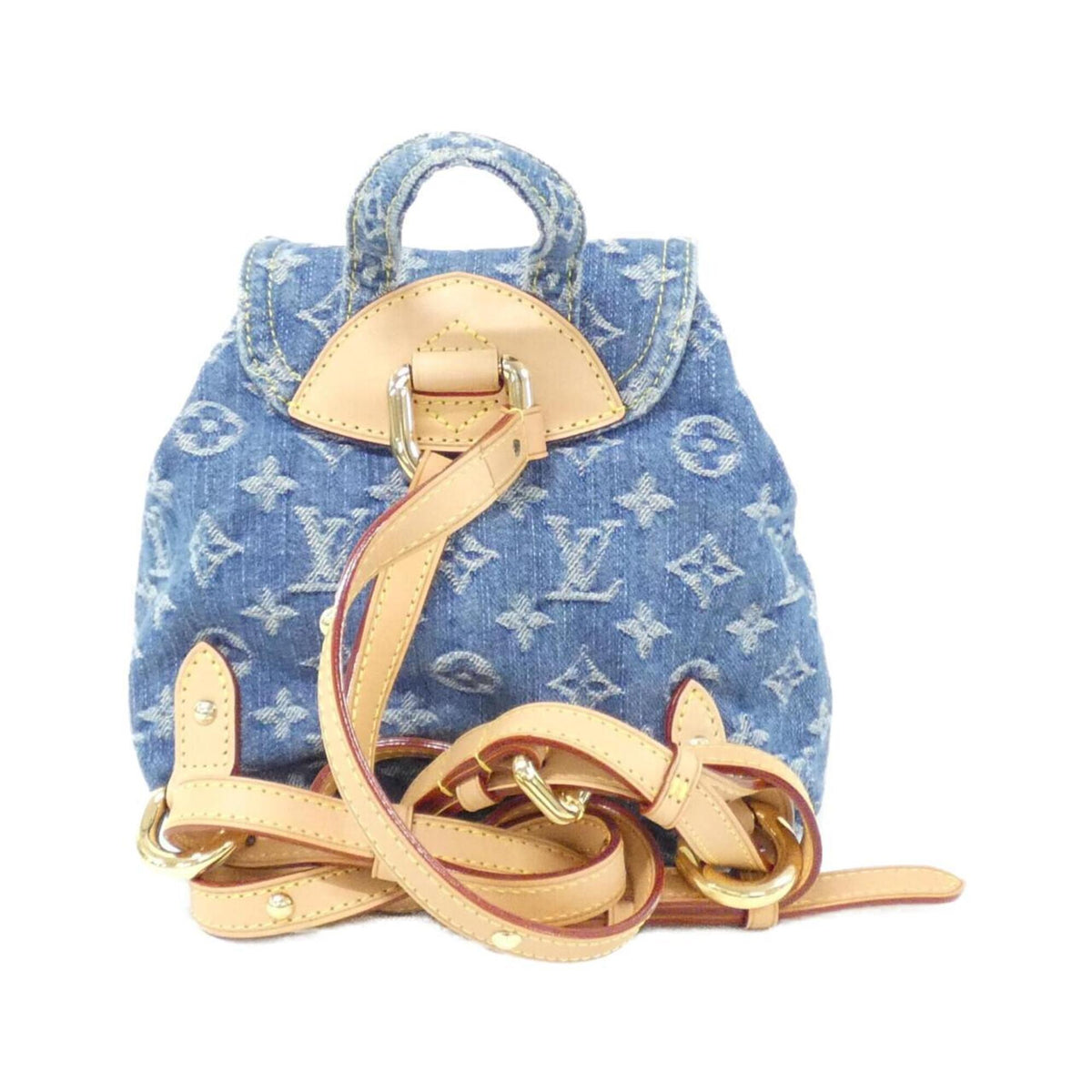 Louis Vuitton Monogram Denim Gold Monogram Denim Backpack (Pre-Owned)