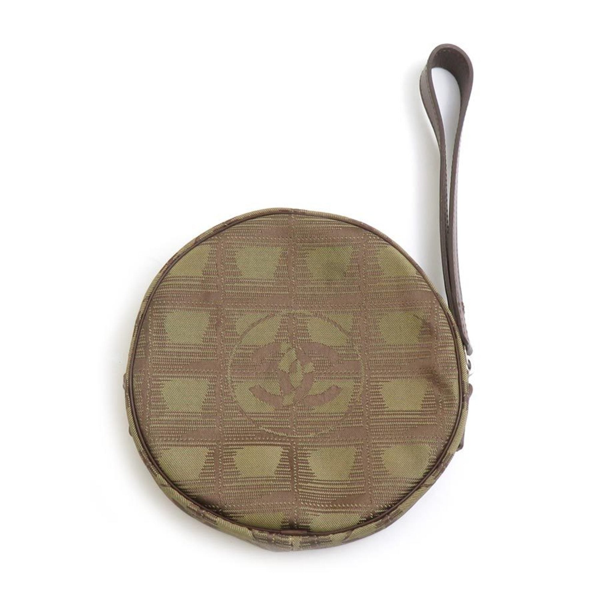 Chanel Brown Khaki New Travel Line Pouch (Pre-Owned)