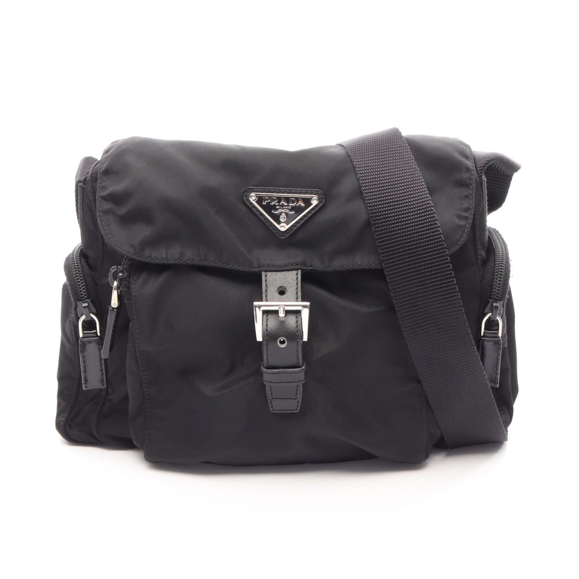 Prada Black Nylon Handbag Shoulder Bag (Pre-Owned)