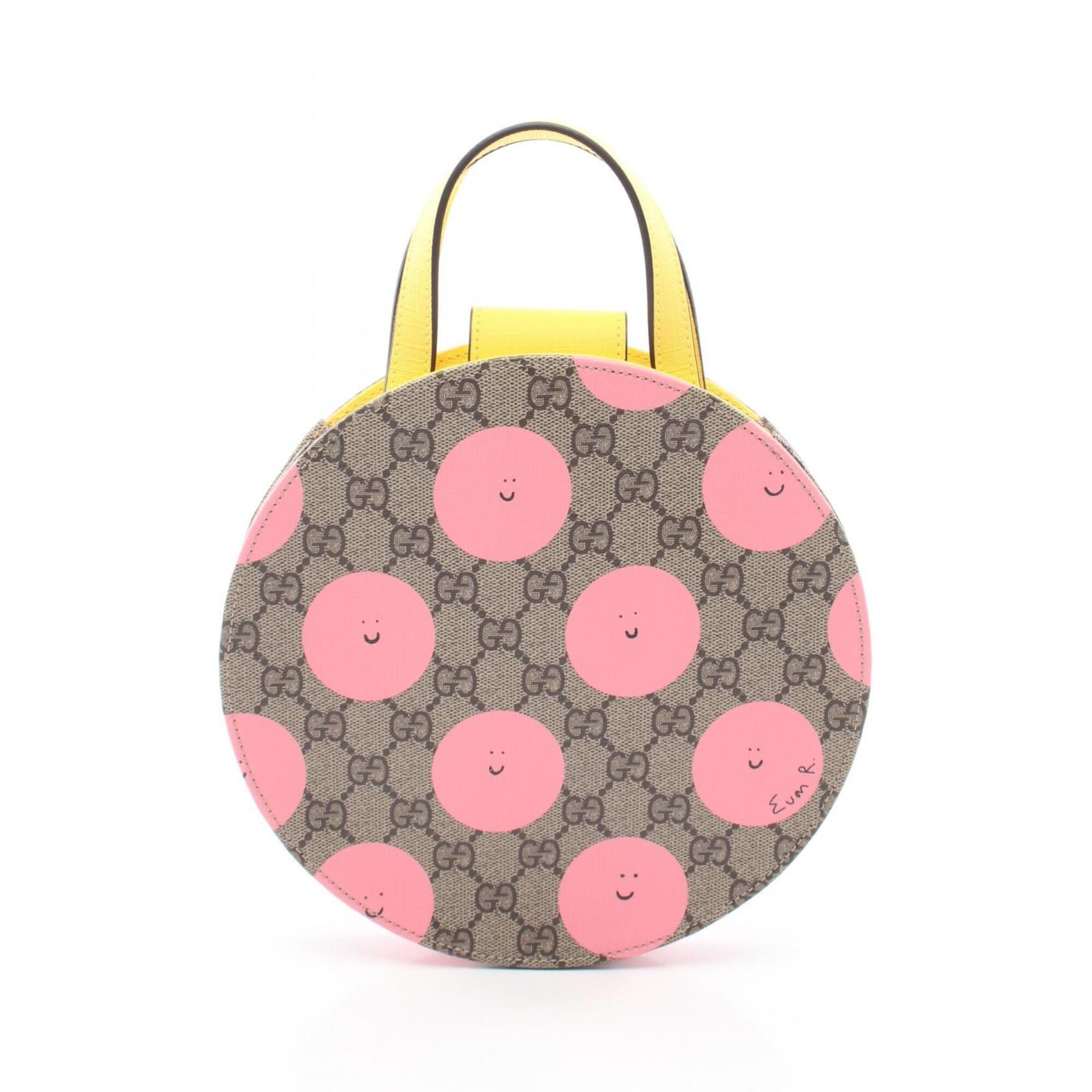 Gucci Beige Pink Yellow Pvc Handbag (Pre-Owned)