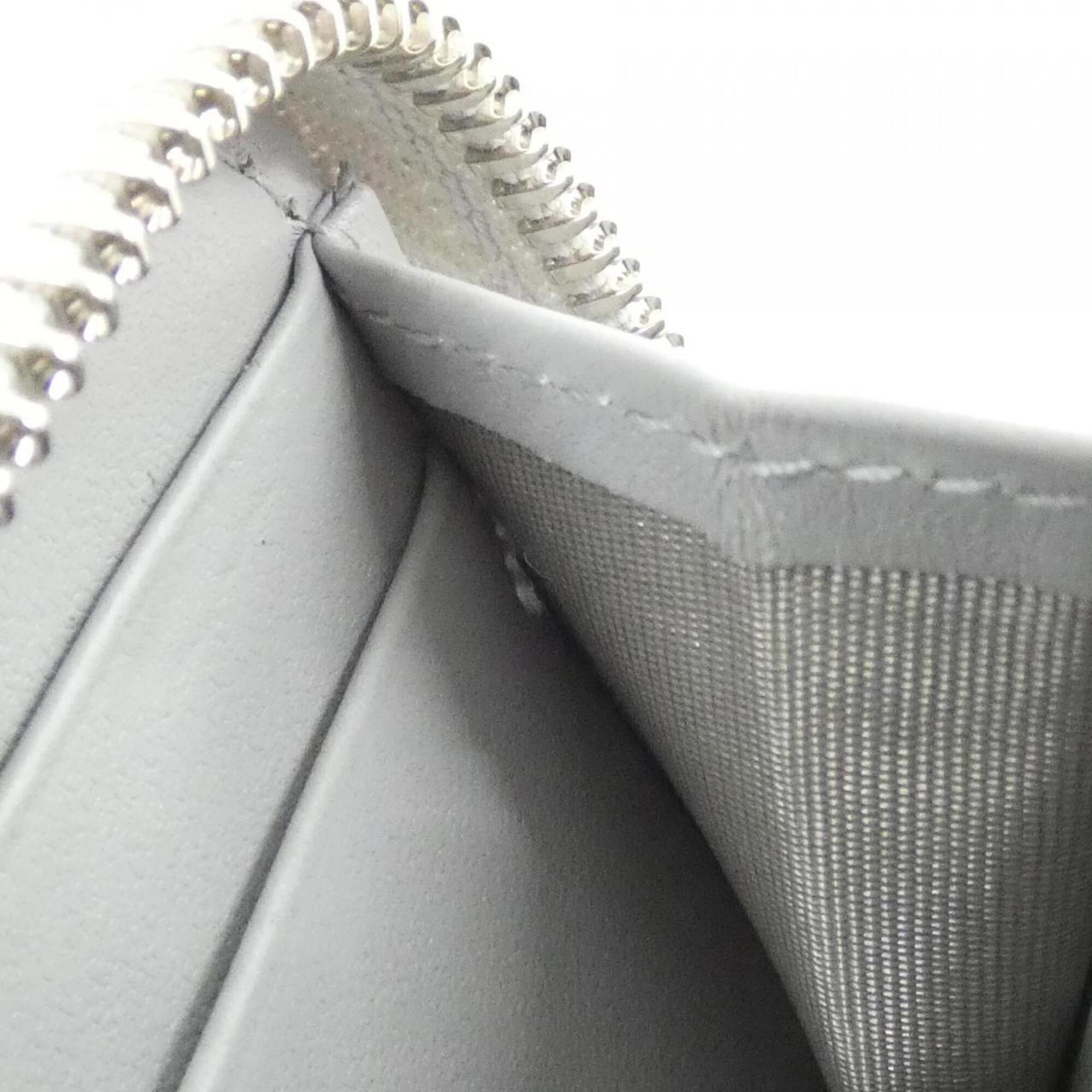 Christian Dior Silver Leather Coin Purse/Coin Case (Pre-Owned)