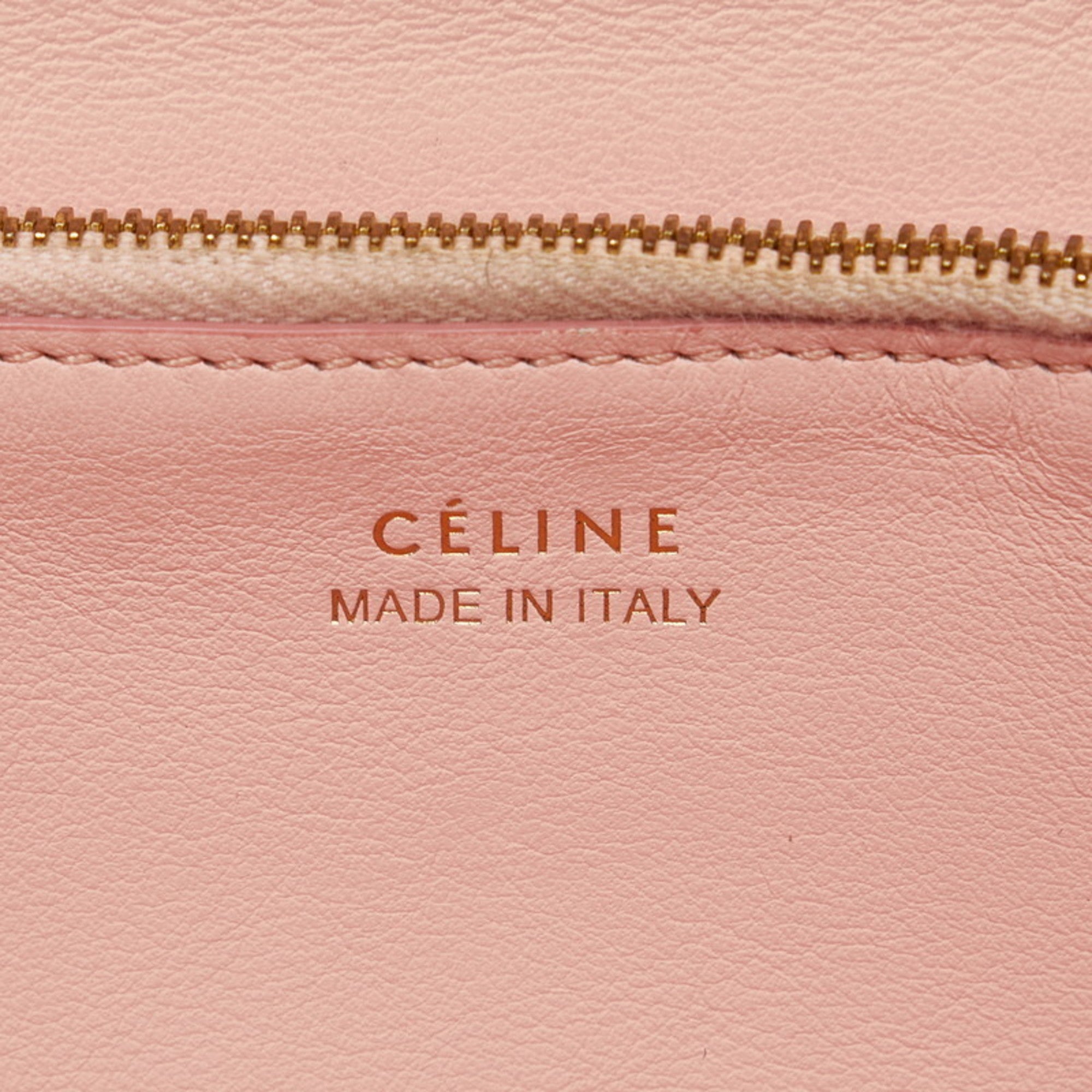 Celine Gray Leather Long Wallet (Bi-Fold) (Pre-Owned)