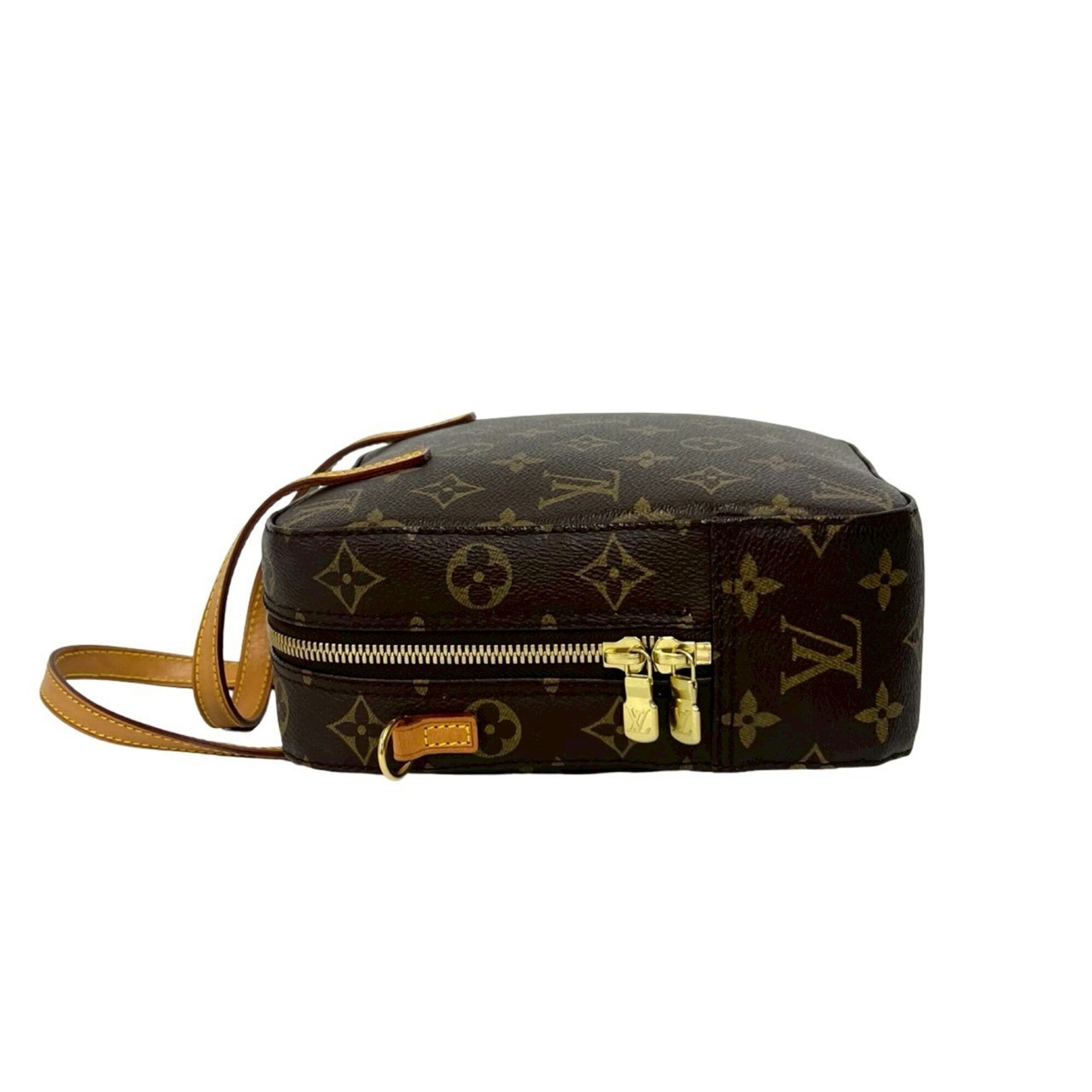 Louis Vuitton Brown Leather Pvc Handbag Shoulder Bag (Pre-Owned)