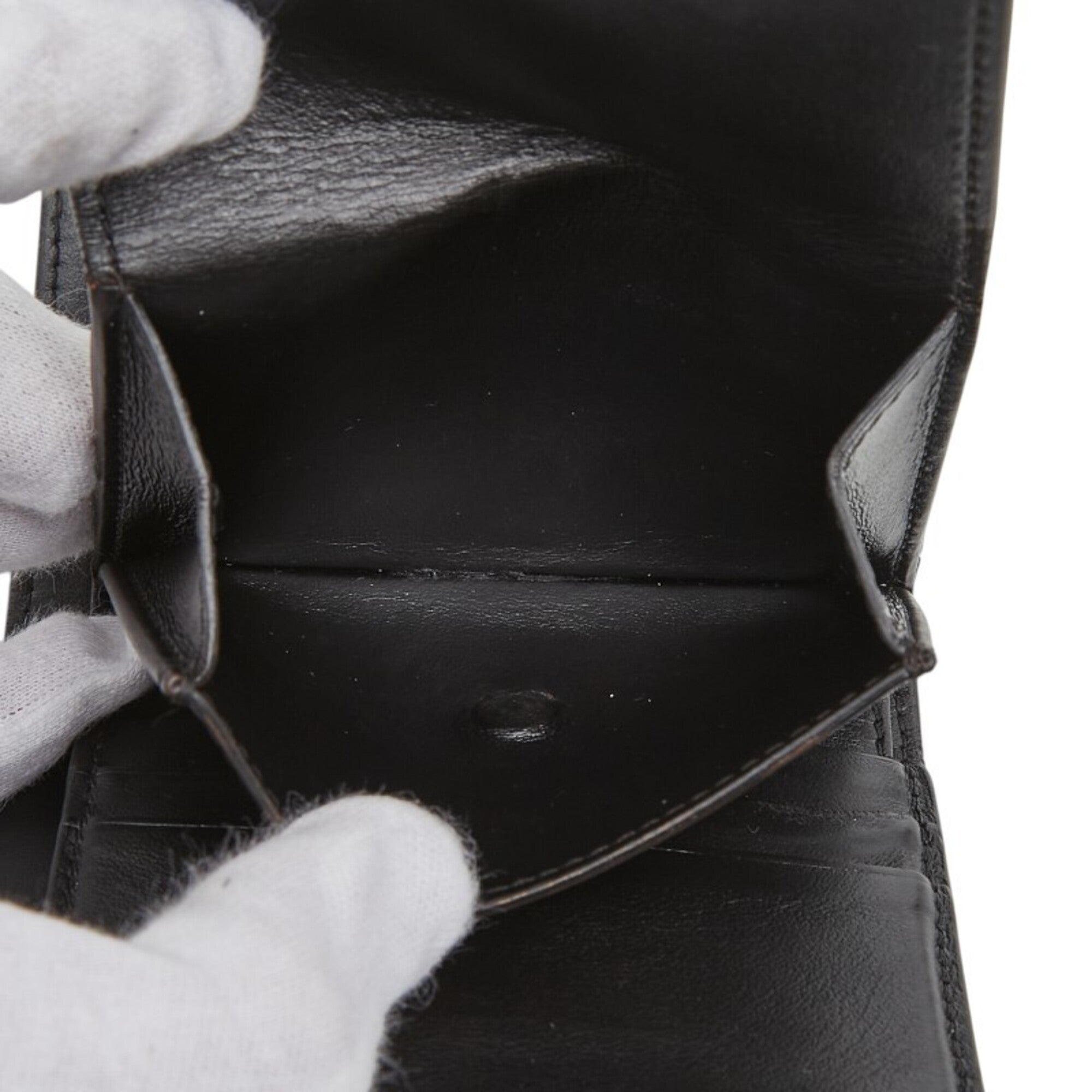 Celine Black Leather Wallet (Tri-Fold) (Pre-Owned)