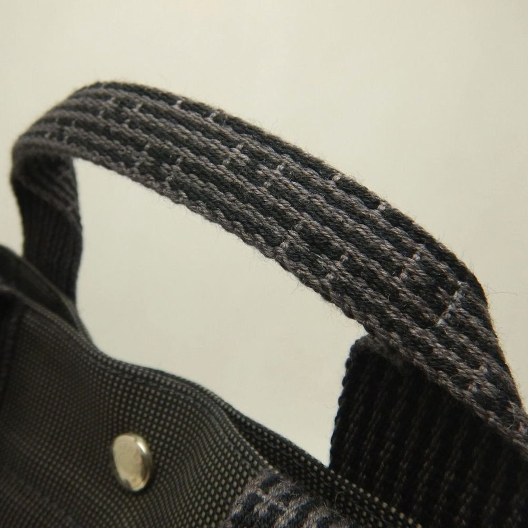 Hermes Gray Nylon Canvas Backpack (Pre-Owned)