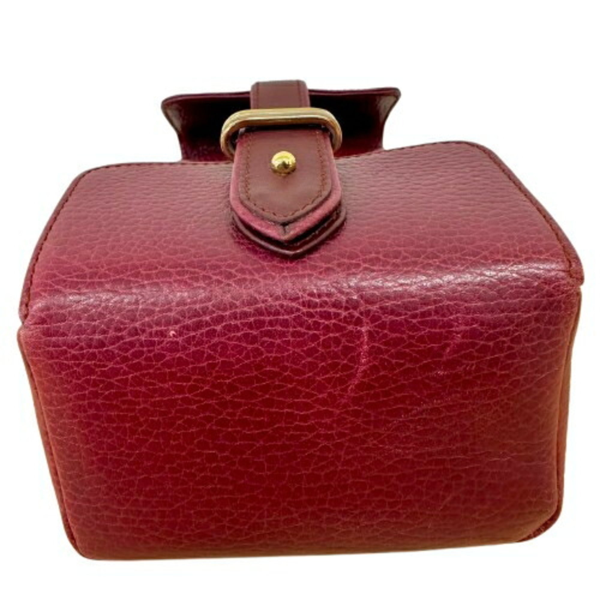 Cartier Bordeaux Leather Vanity Bag (Pre-Owned)