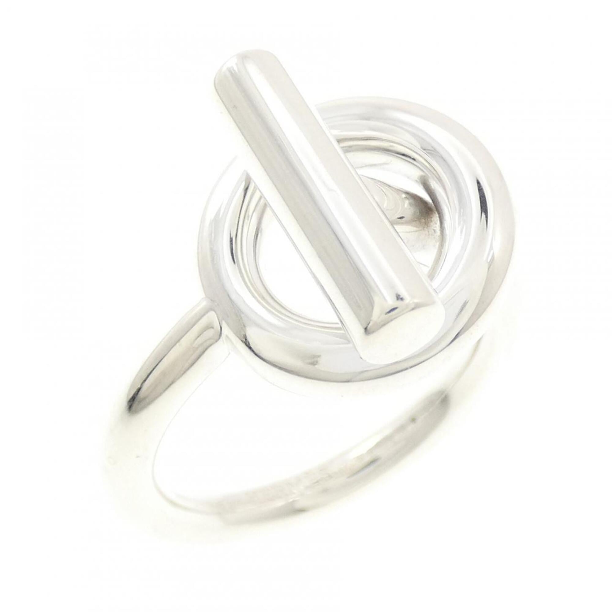 Hermes Silver 925 Band Ring (Pre-Owned)