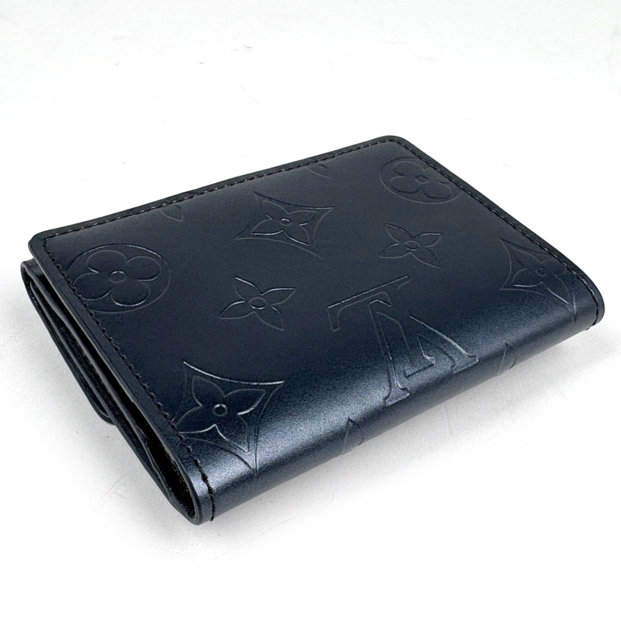 Louis Vuitton Navy Monogram Mat Coin Purse/Coin Case (Pre-Owned)