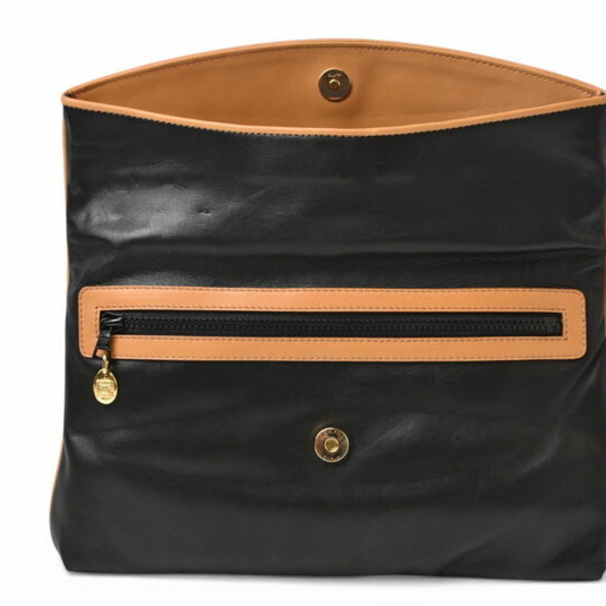 Celine Black Leather Clutch Bag Pouch (Pre-Owned)