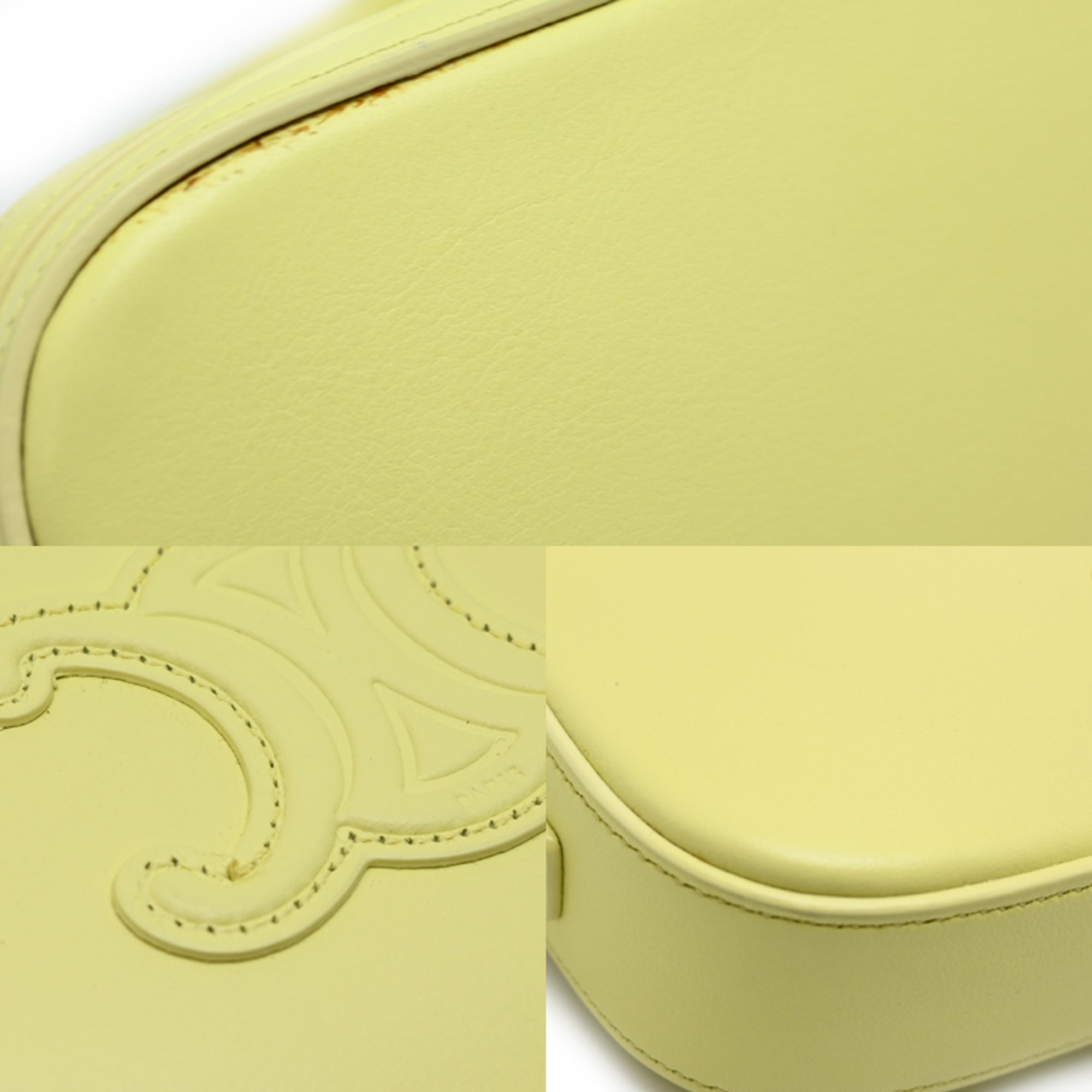 Celine Yellow Leather Shoulder Bag (Pre-Owned)
