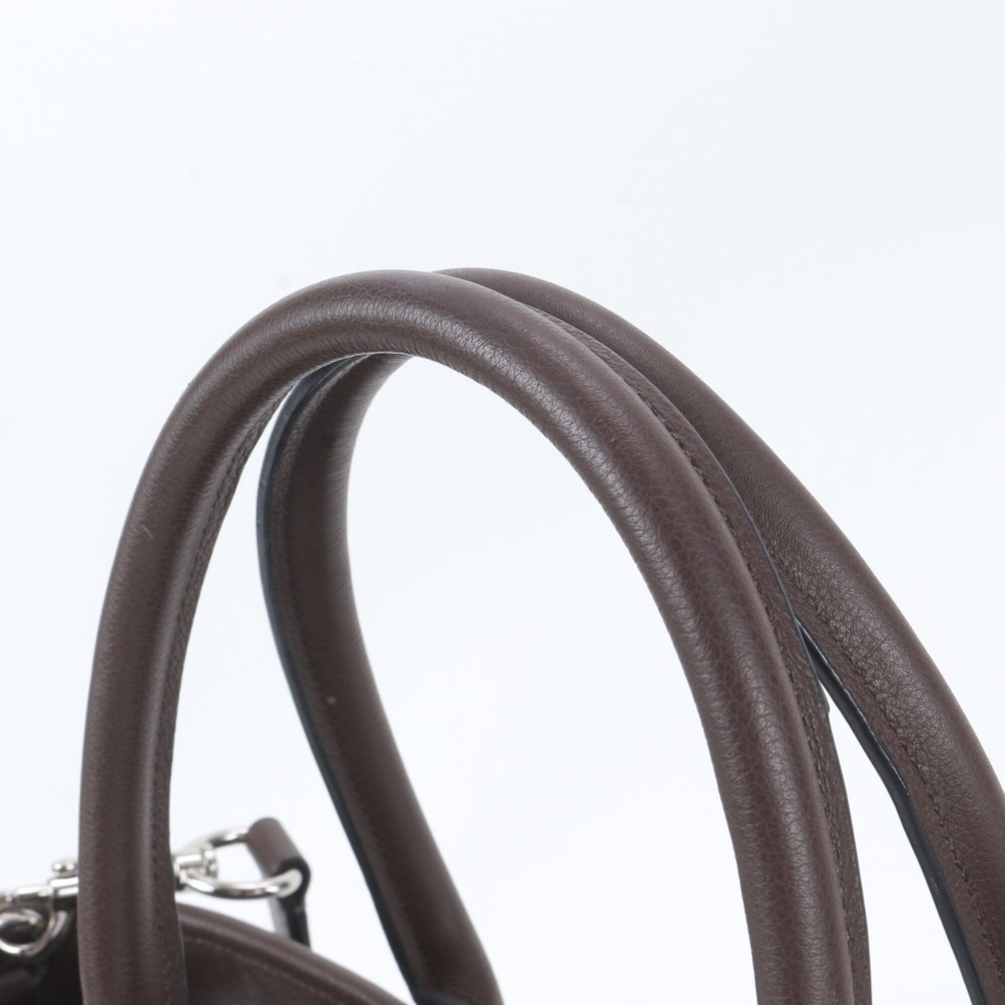 Coach Black Brown Leather Shoulder Bag Tote Bag (Pre-Owned)